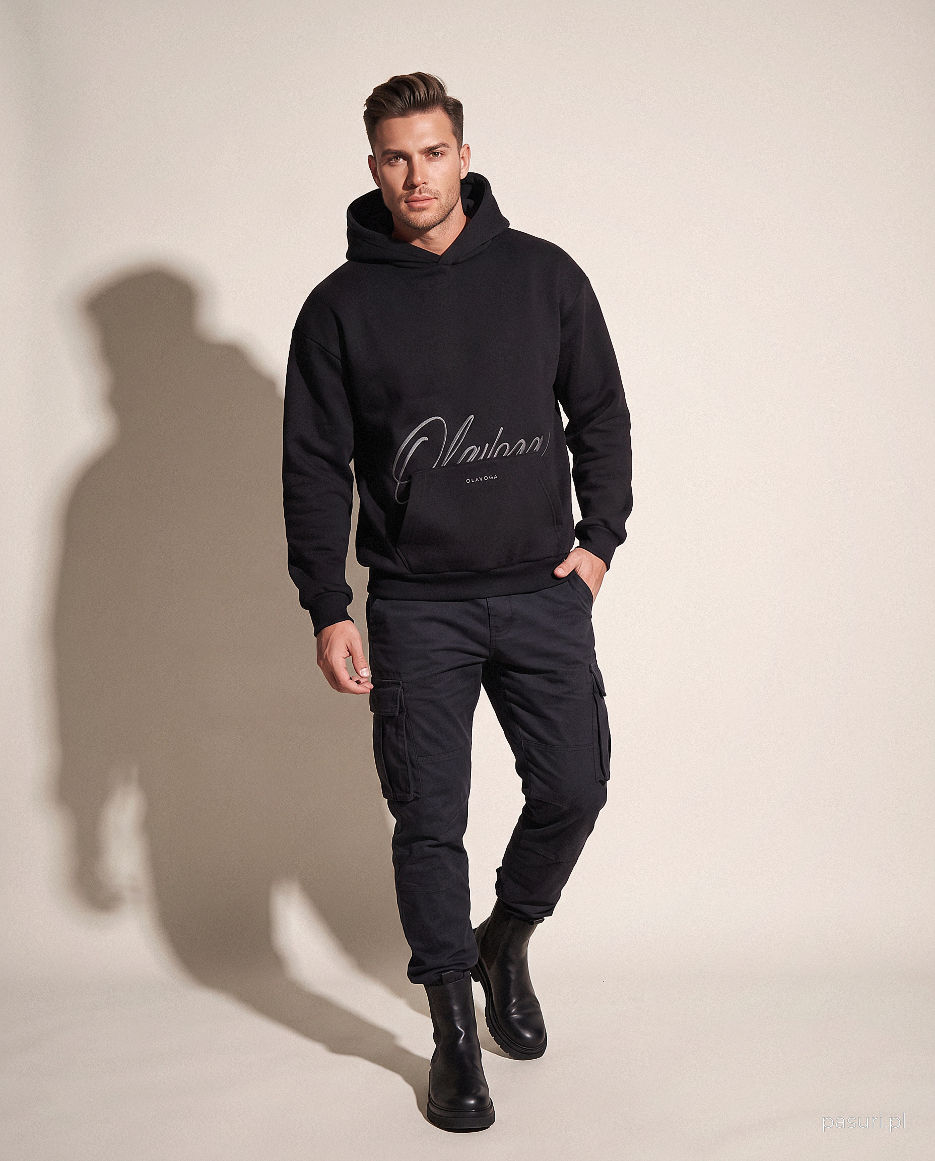 Bluza męska OLAVOGA Men GROUND - Czarny