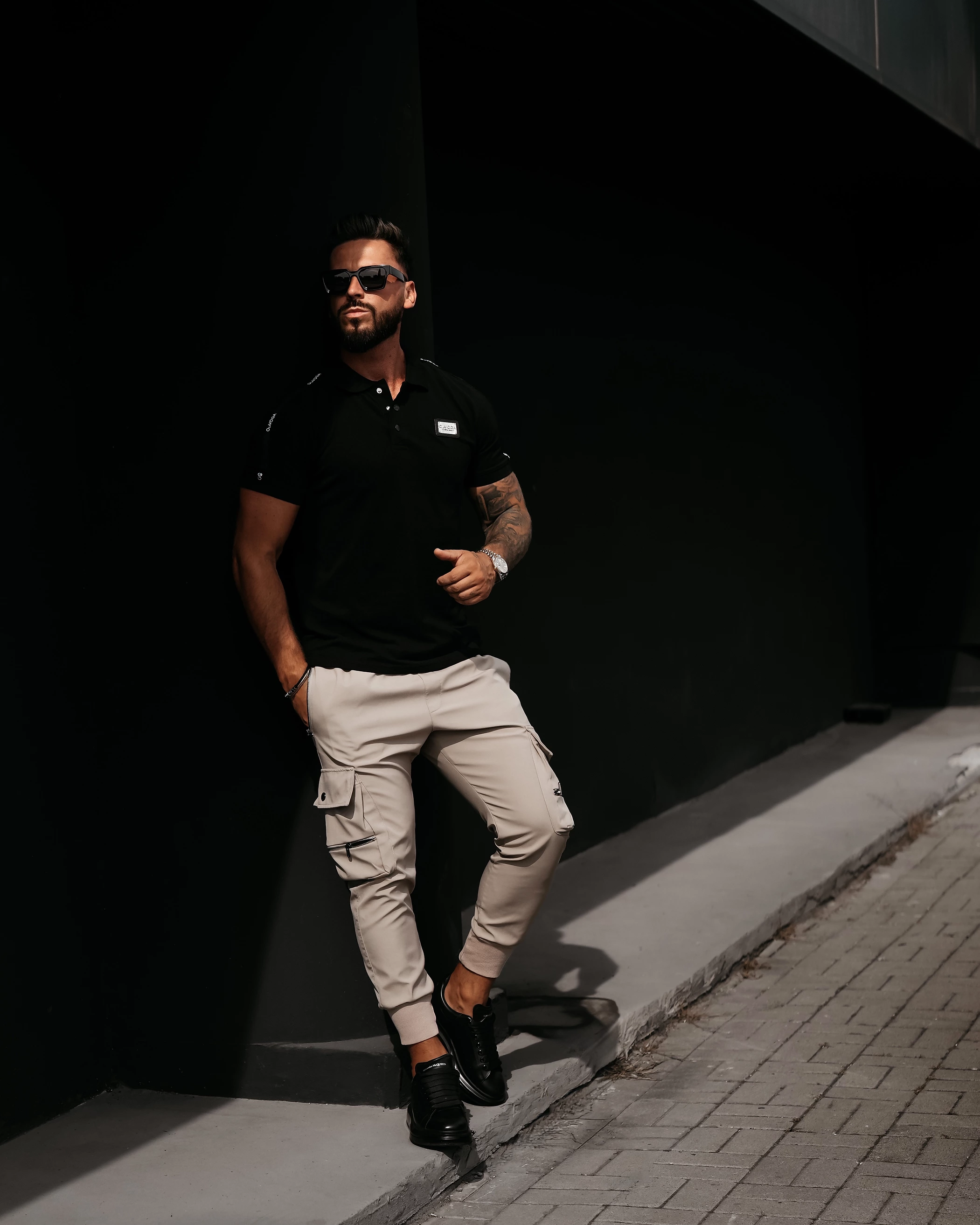 T-shirt męski OLAVOGA Men BALARDI - Czarny