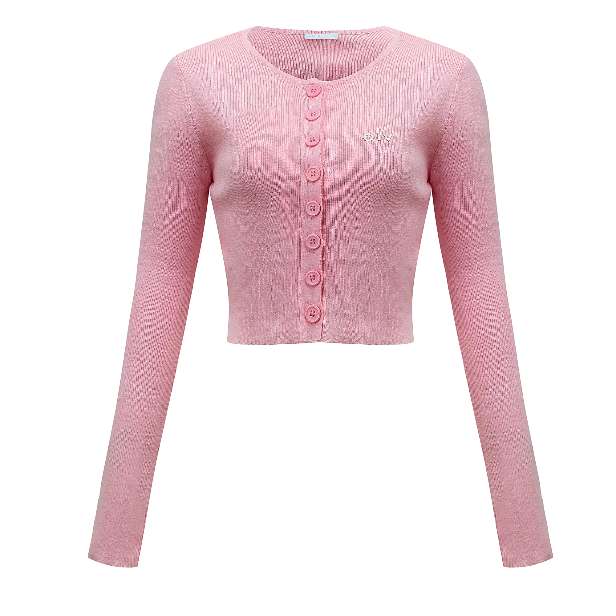 OLAVOGA MALES Pullover-Set mit Knopfleiste - Rosa