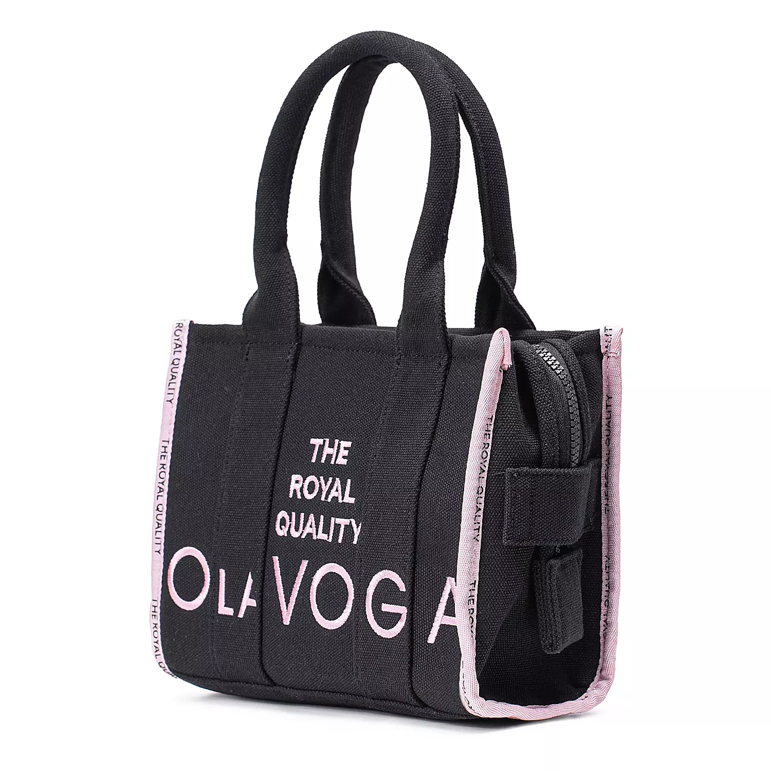 OLAVOGA NALA women's shopper bag - Black + powder pink