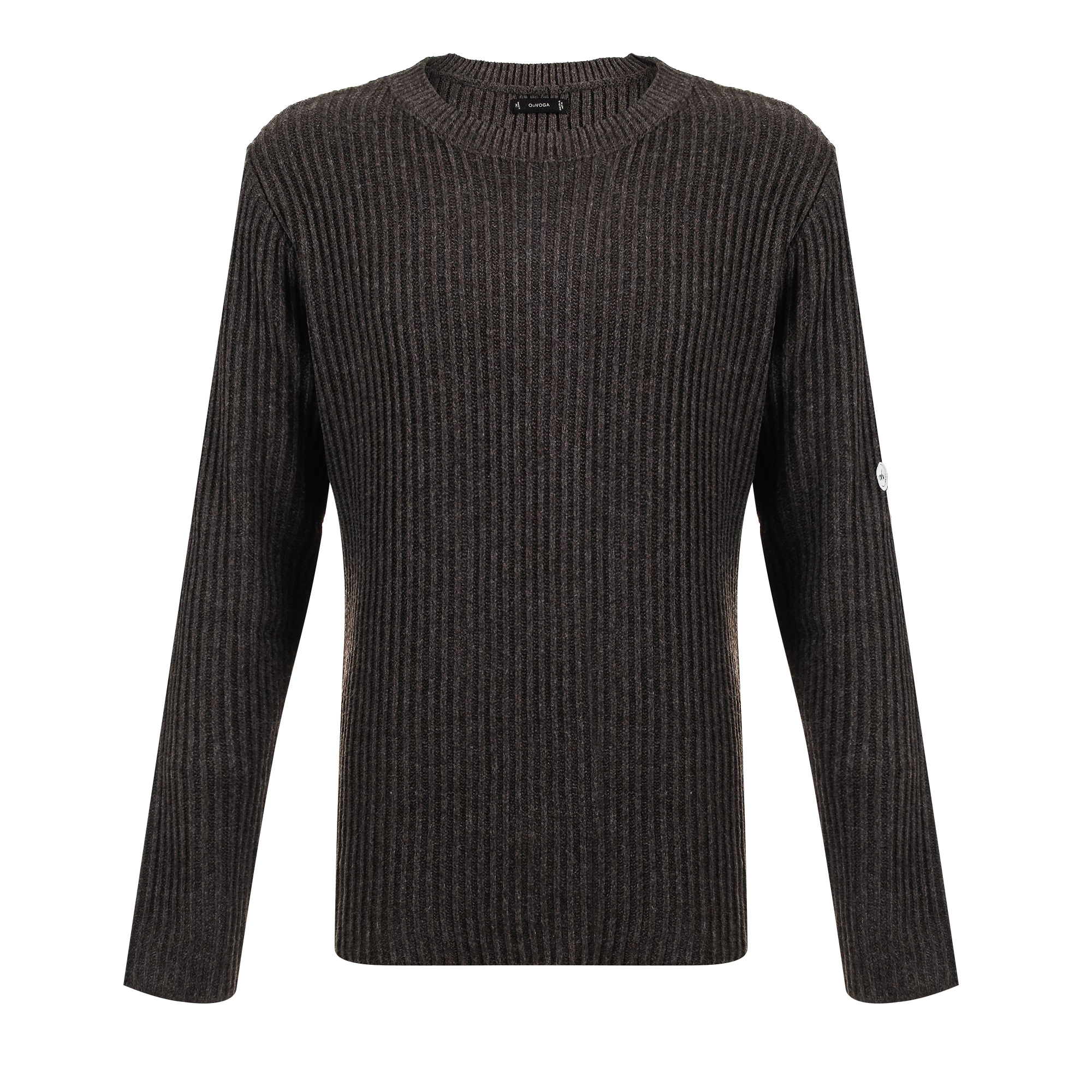 OLAVOGA Men SASIO men’s ribbed jumper – Coffee