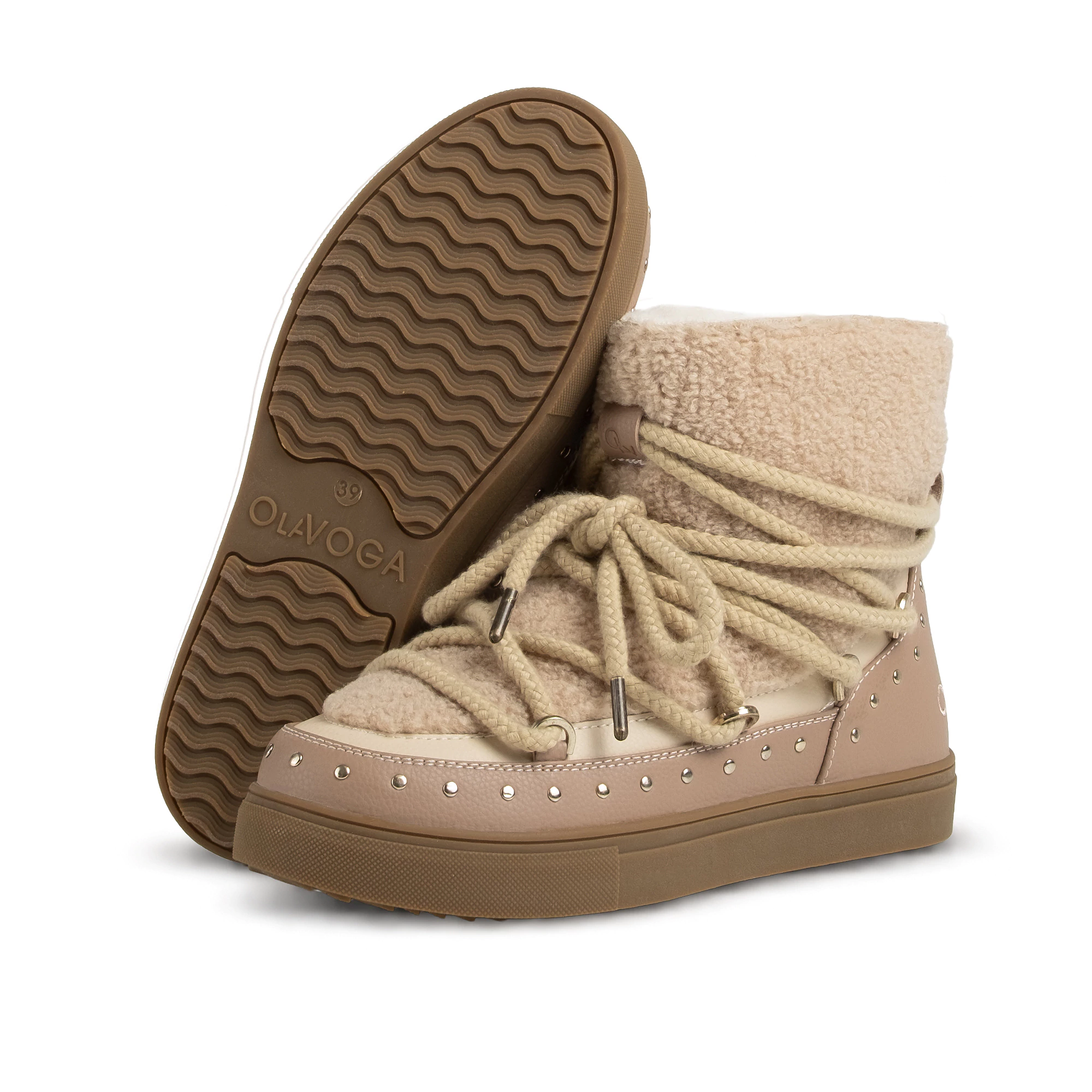 Buty damskie eskimoski OLAVOGA ETNA - Beż