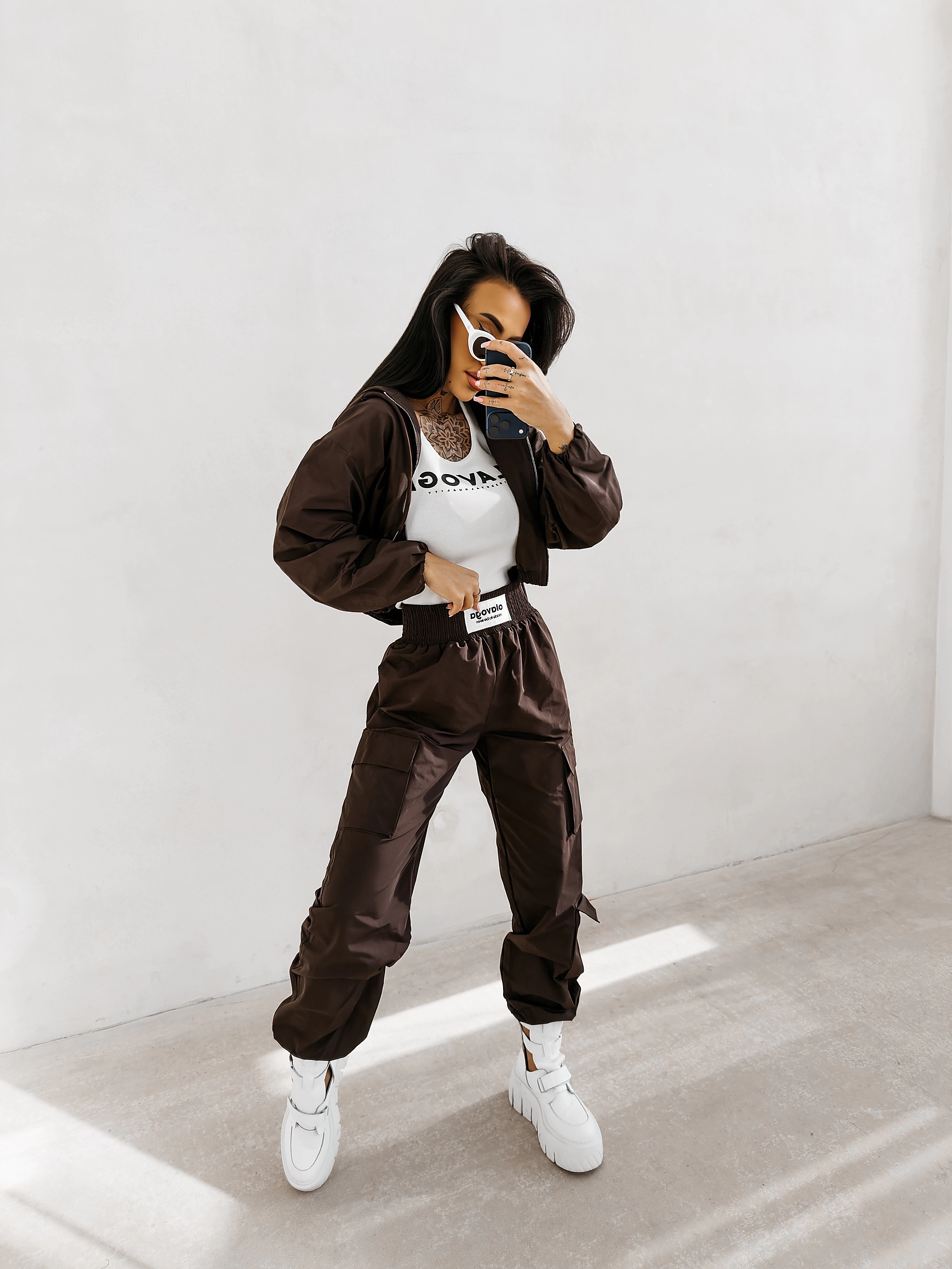 Streetwear-Hose für Damen OLAVOGA BURNT SIENNA PANTS - Braun