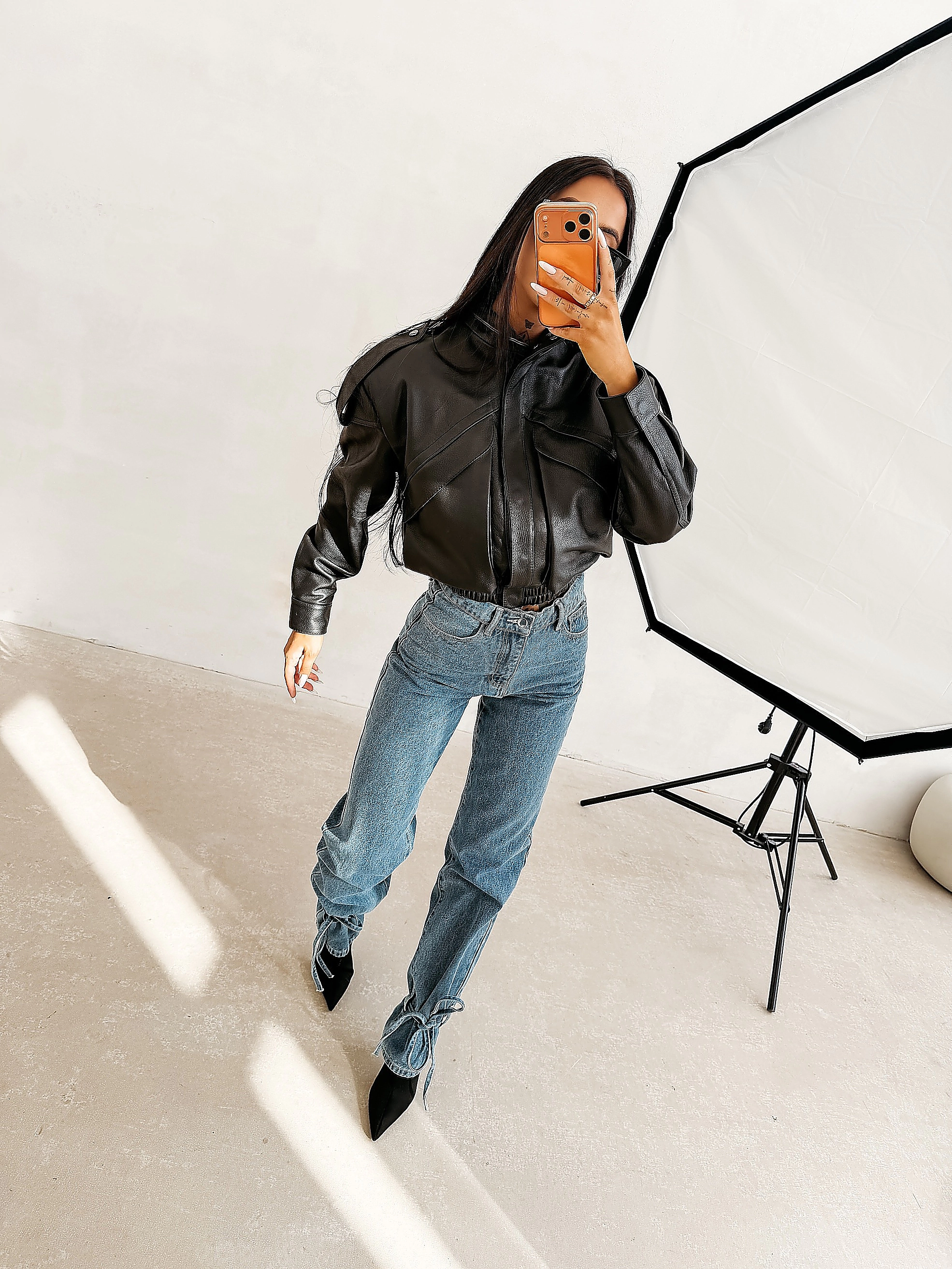 Spodnie damskie denim OLAVOGA REIRY - Niebieski