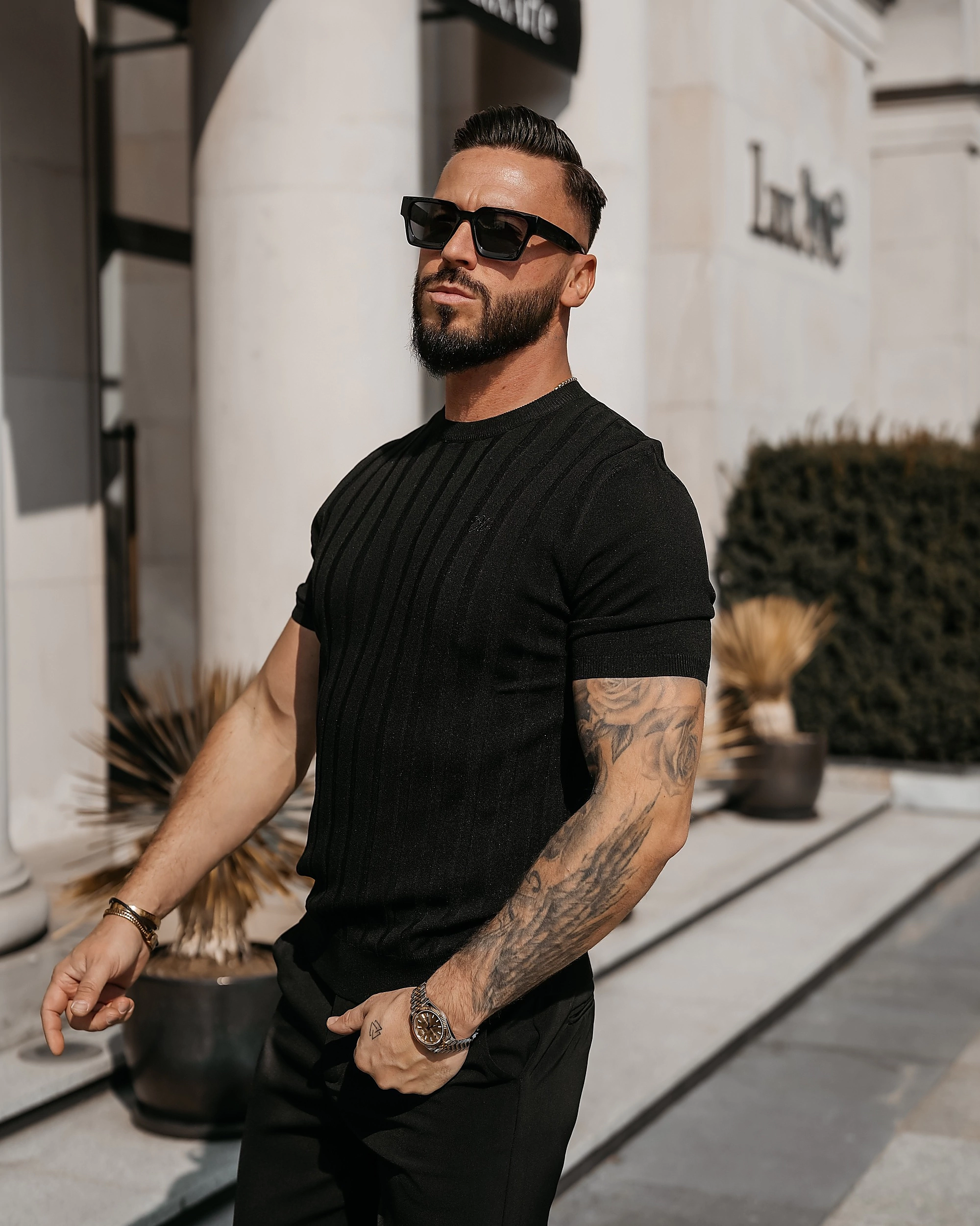 T-shirt męski OLAVOGA Men XAE - Czarny