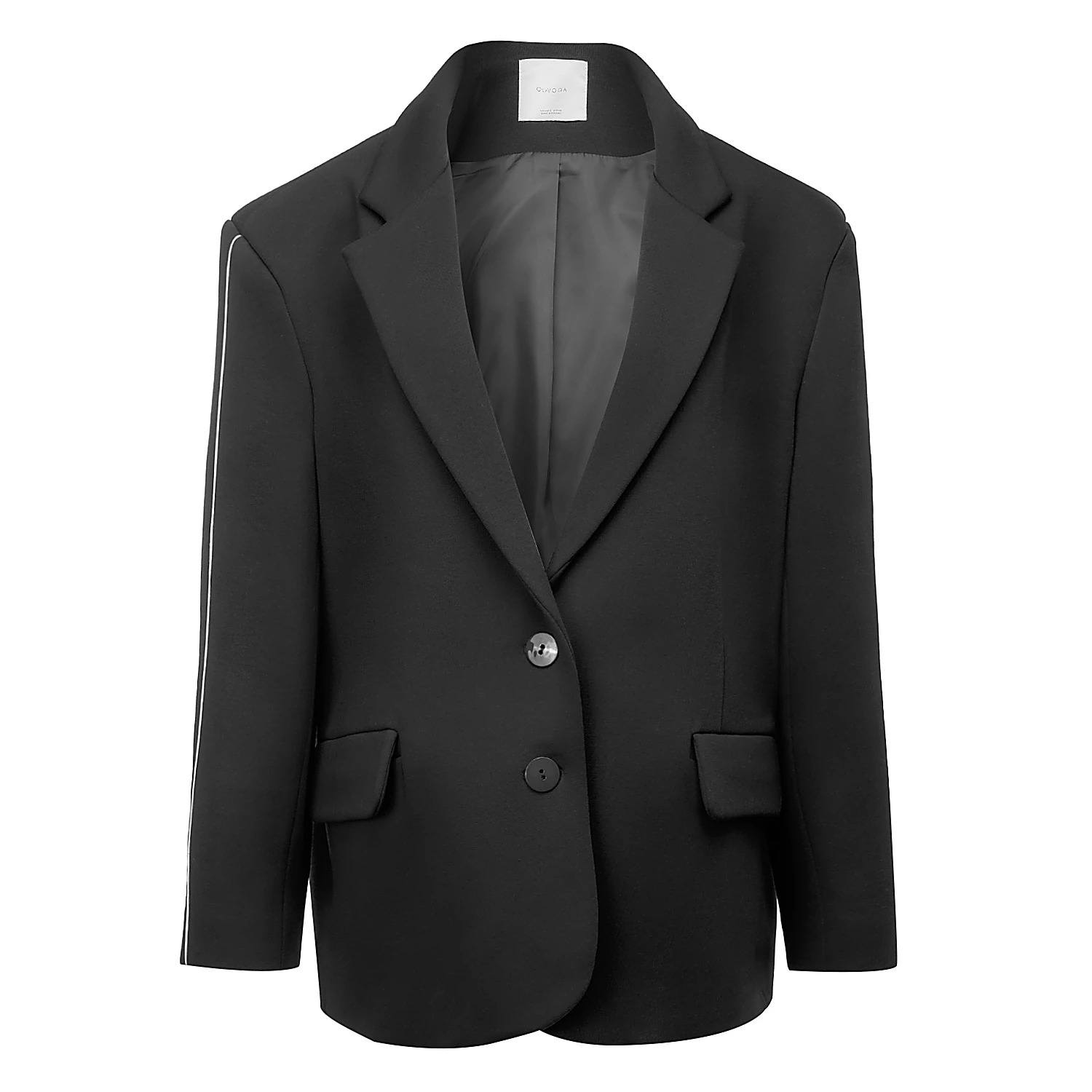 Women's classic blazer OLAVOGA REFINE - Black