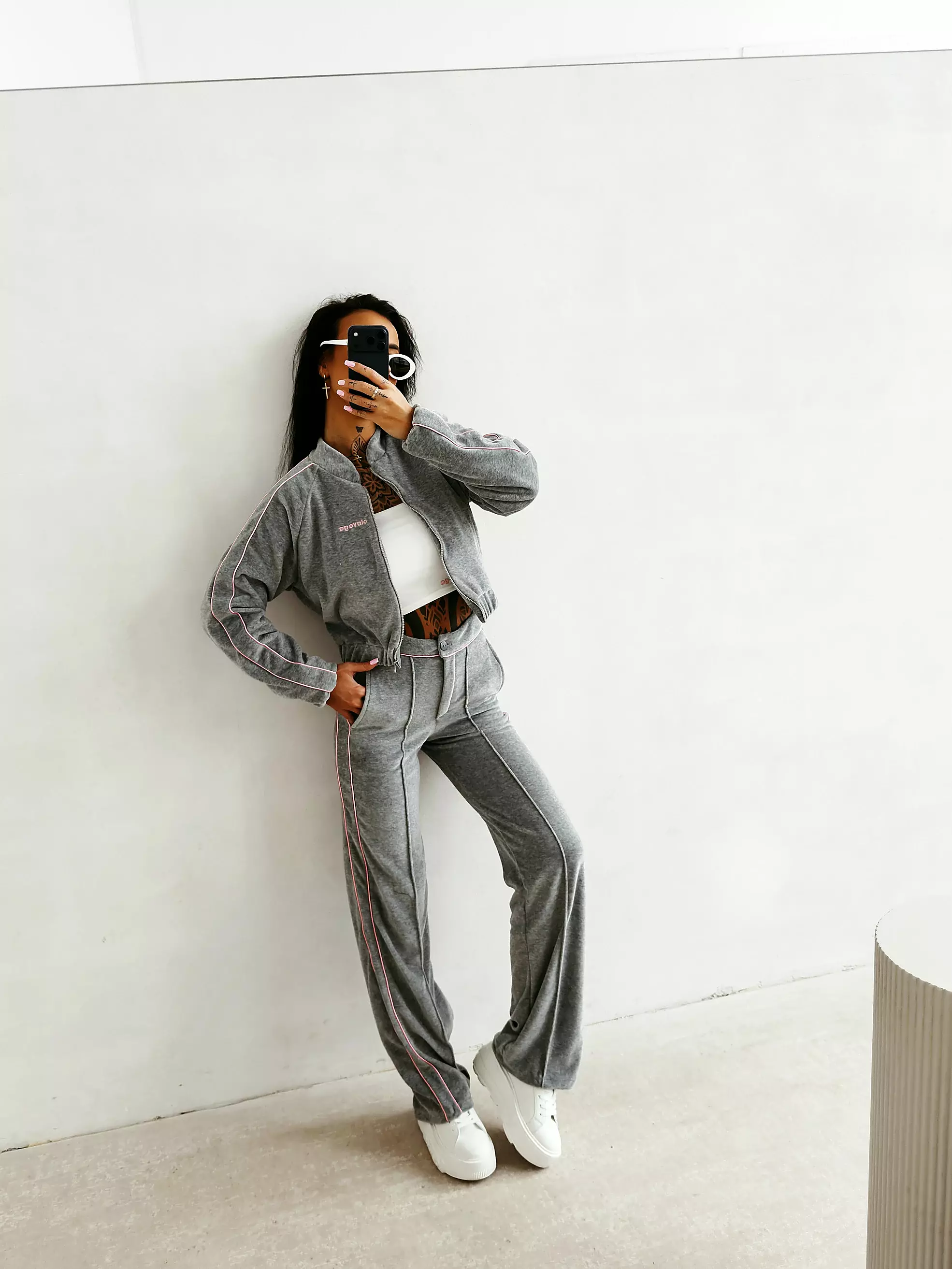 Women's bomber jacket OLAVOGA ELVIA - Grey