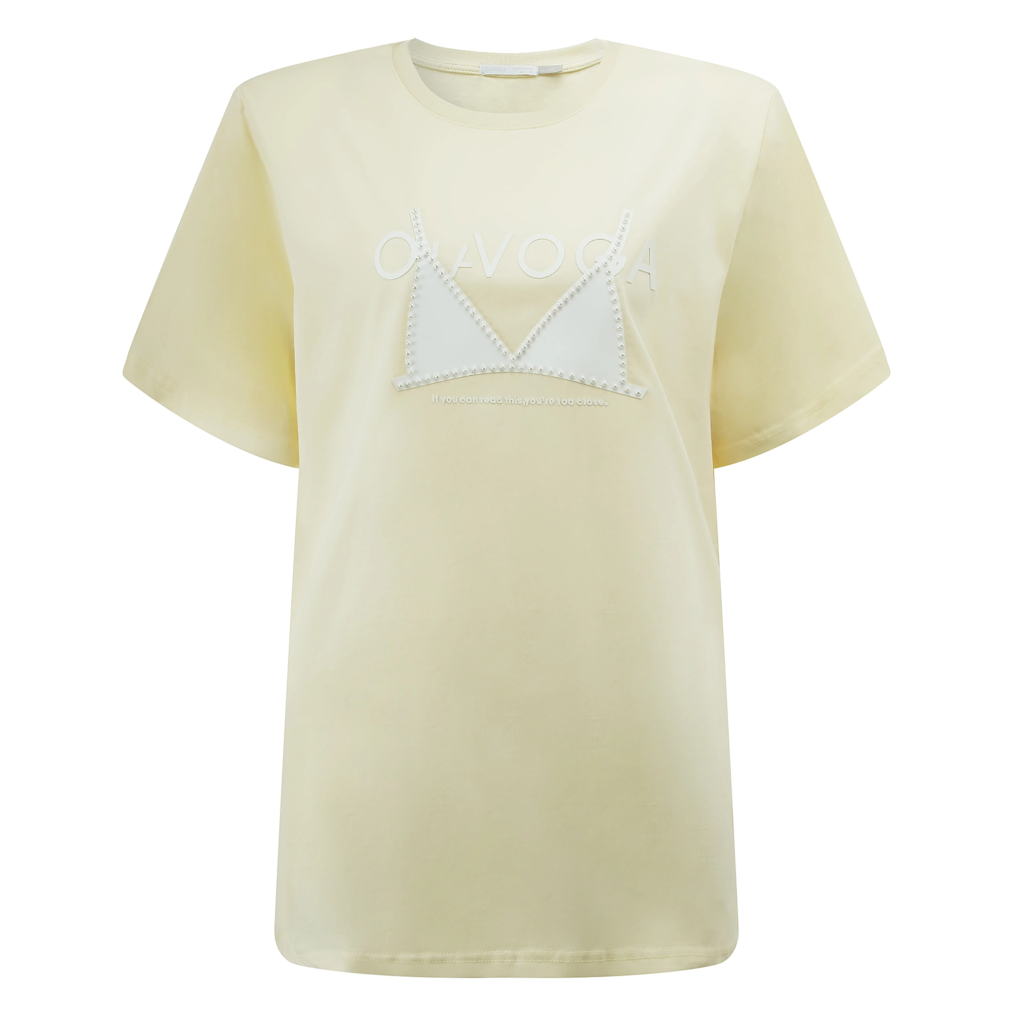 OLAVOGA BRAFITTI women's oversize T-shirt - Yellow