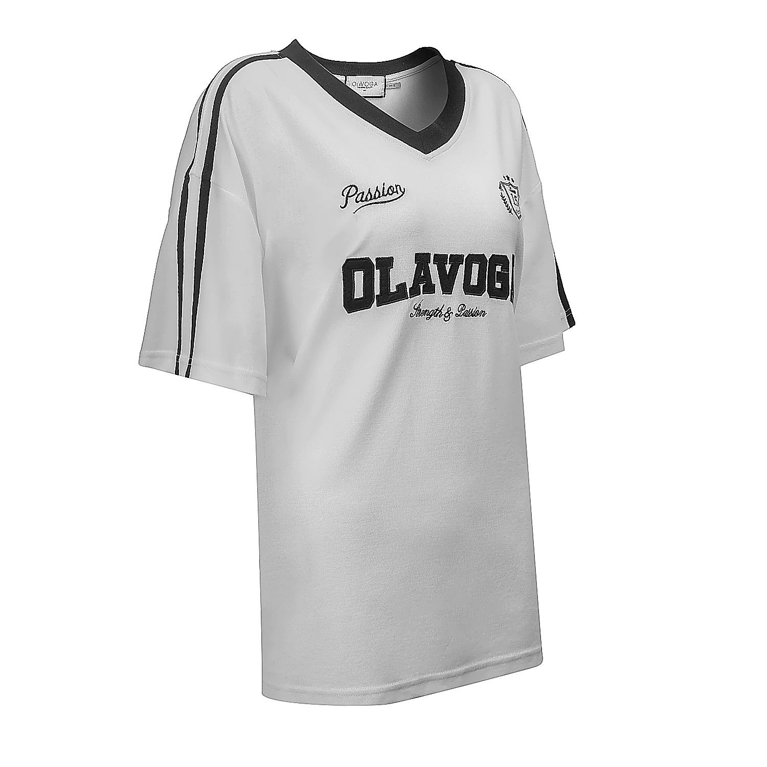 T-shirt damski oversize OLAVOGA LONDON - Écru
