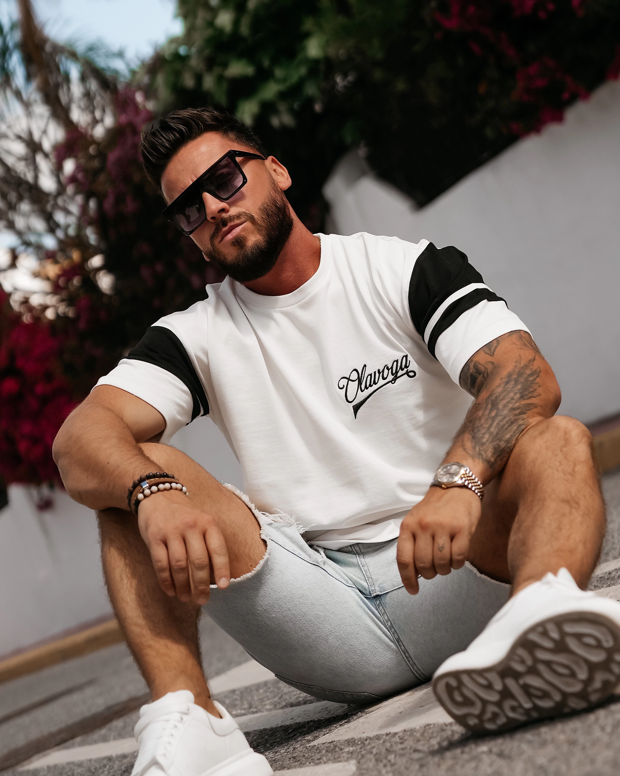 OLAVOGA Pánské tričko VALDORIN oversize - Écru