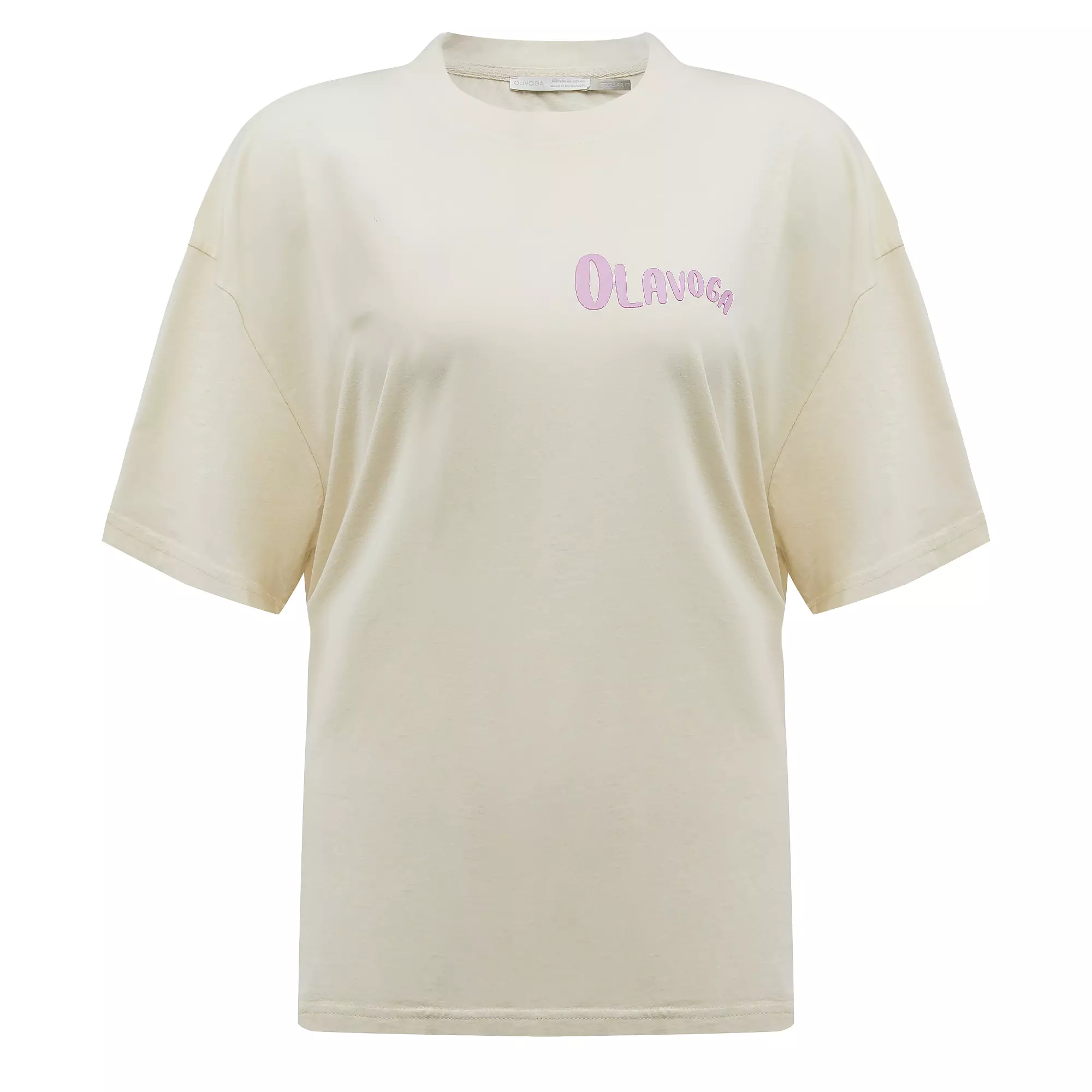 OLAVOGA BABE dámske tričko oversize - Ecru