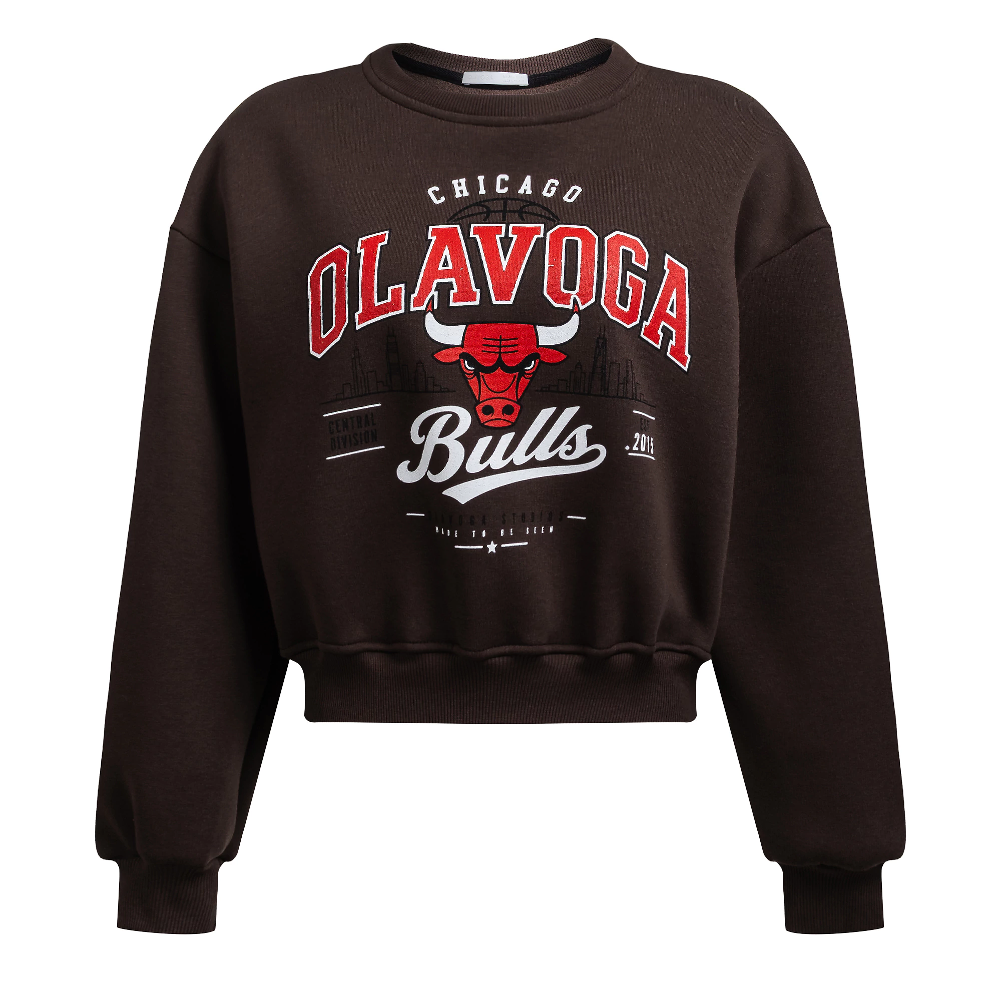 Dámská mikina Chicago Bulls OLAVOGA FLANO – hnědá