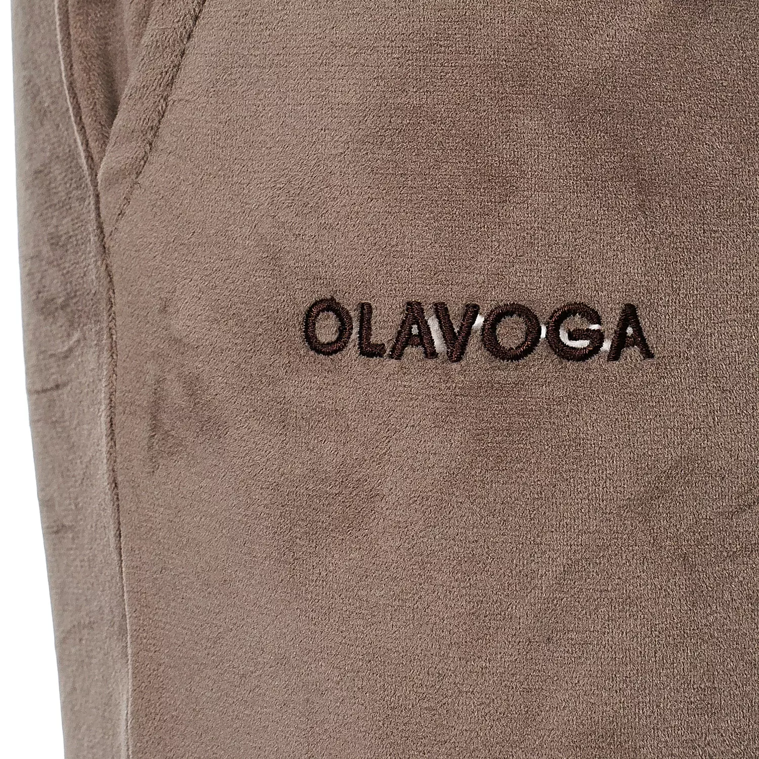 Damenset aus Velours OLAVOGA VELVET ASH MEN - Latte