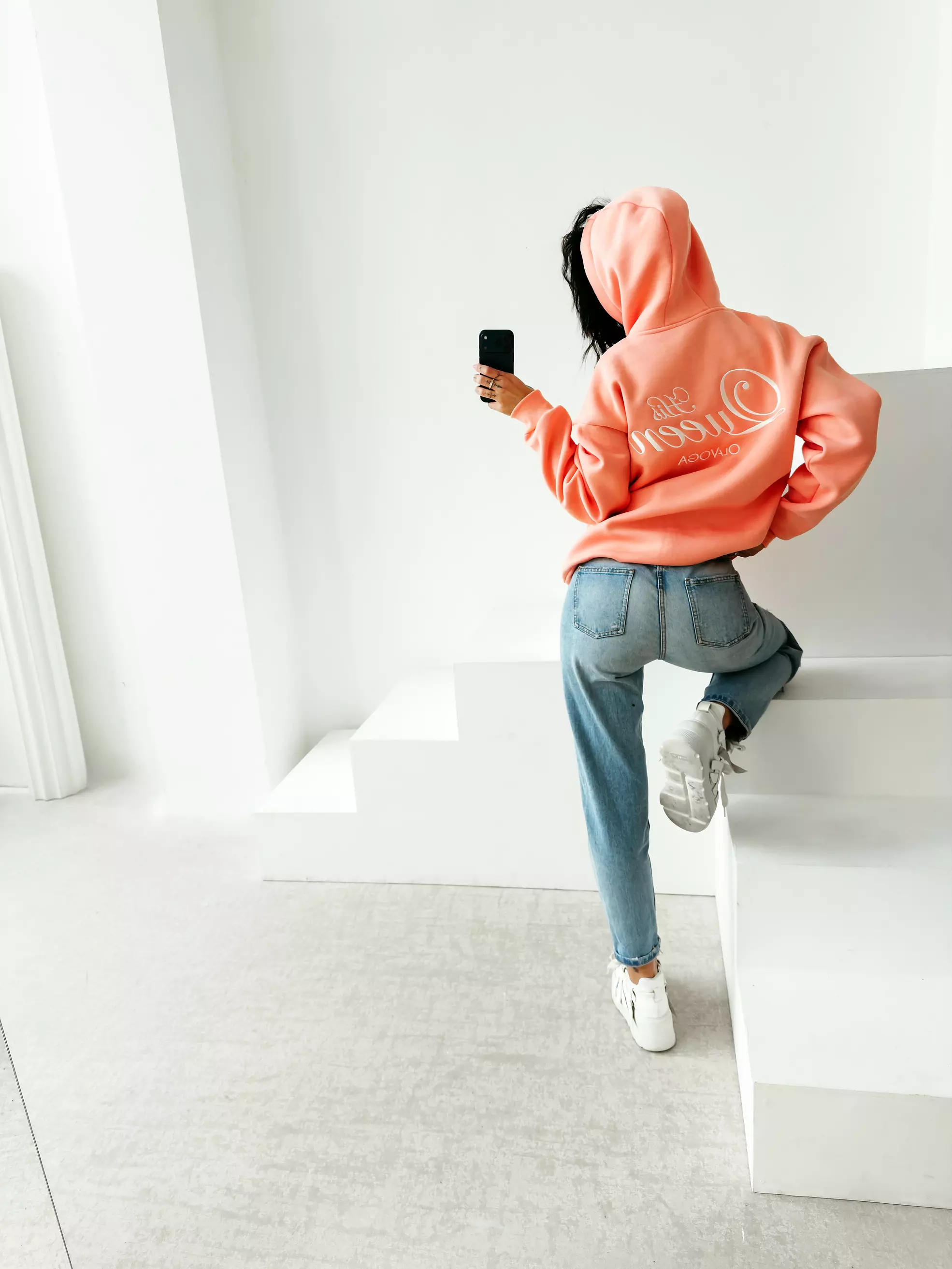 Bluza damska Matchy Matchy OLAVOGA ADORE - Peach