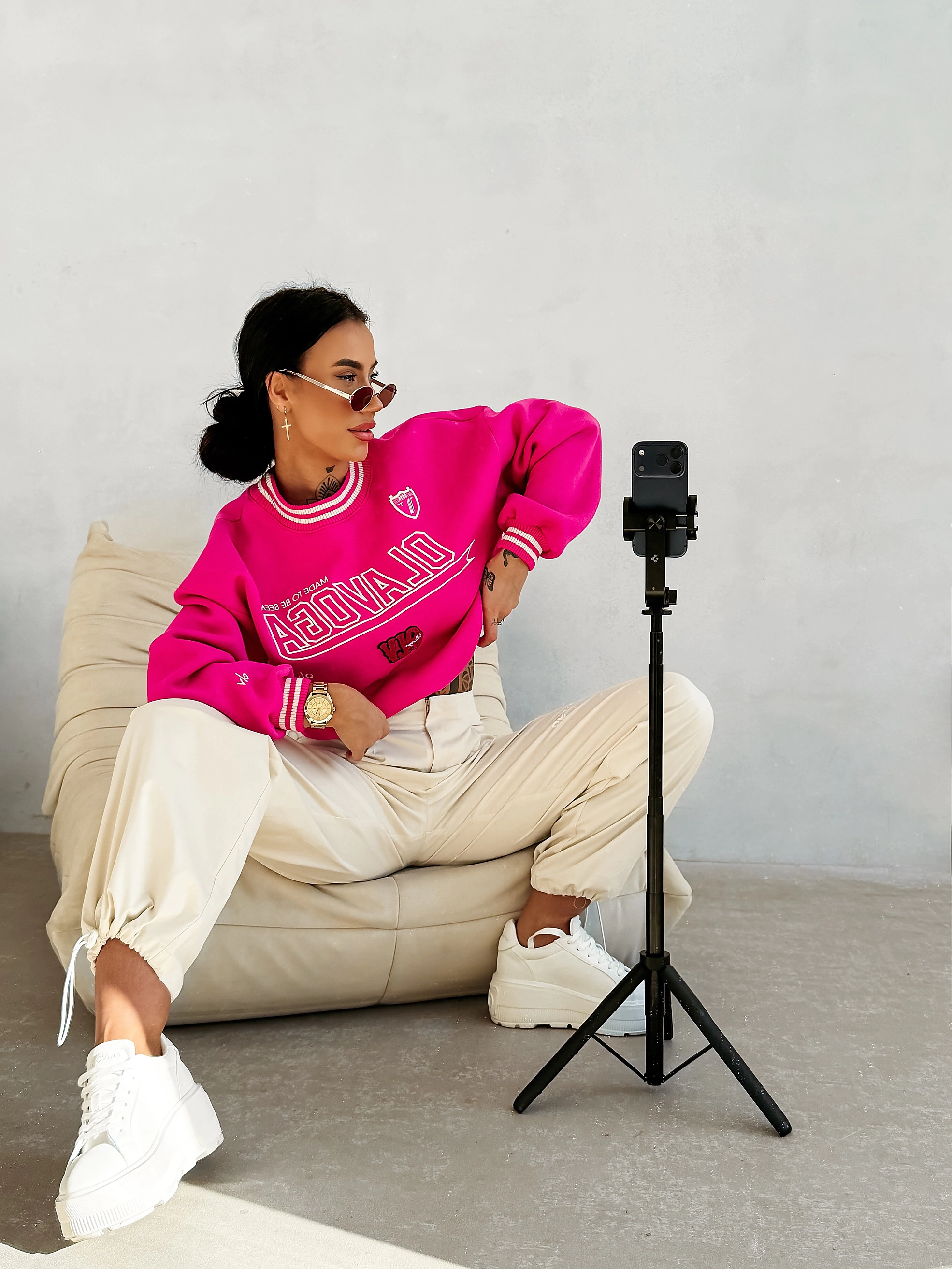 OLAVOGA VESA Damen Sweatshirt - Rosa