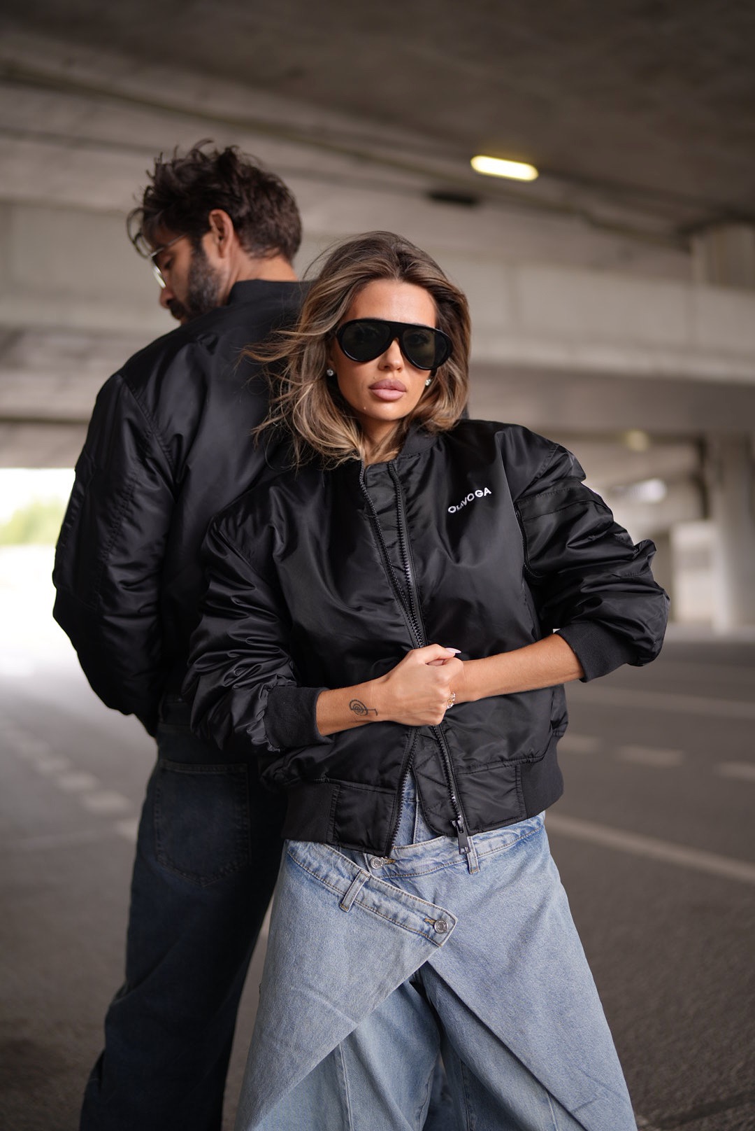 Dámská bomber bunda OLAVOGA WOOLY 2.0 - Černá
