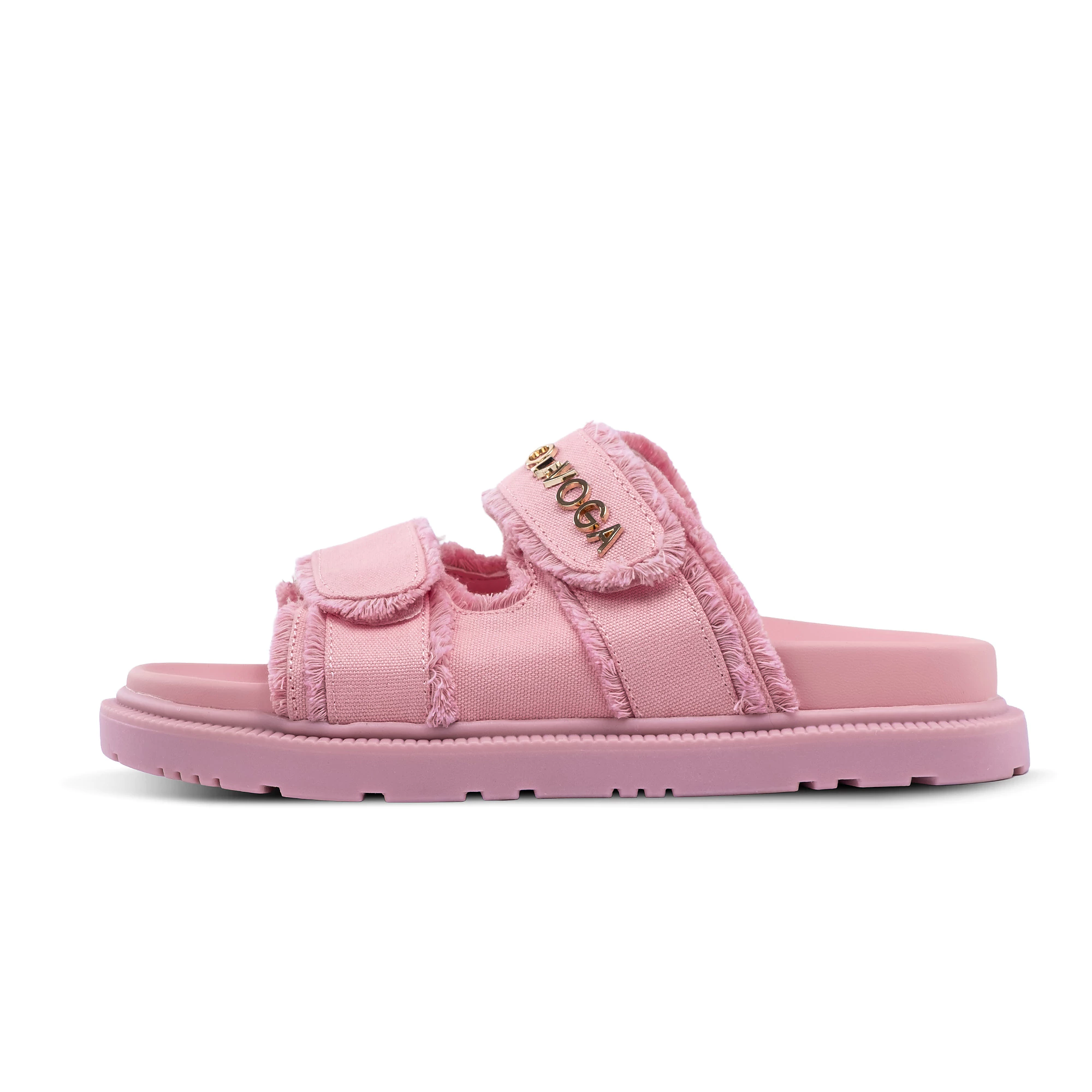 Women's Velcro flip-flops OLAVOGA BERLIOZ - Light pink