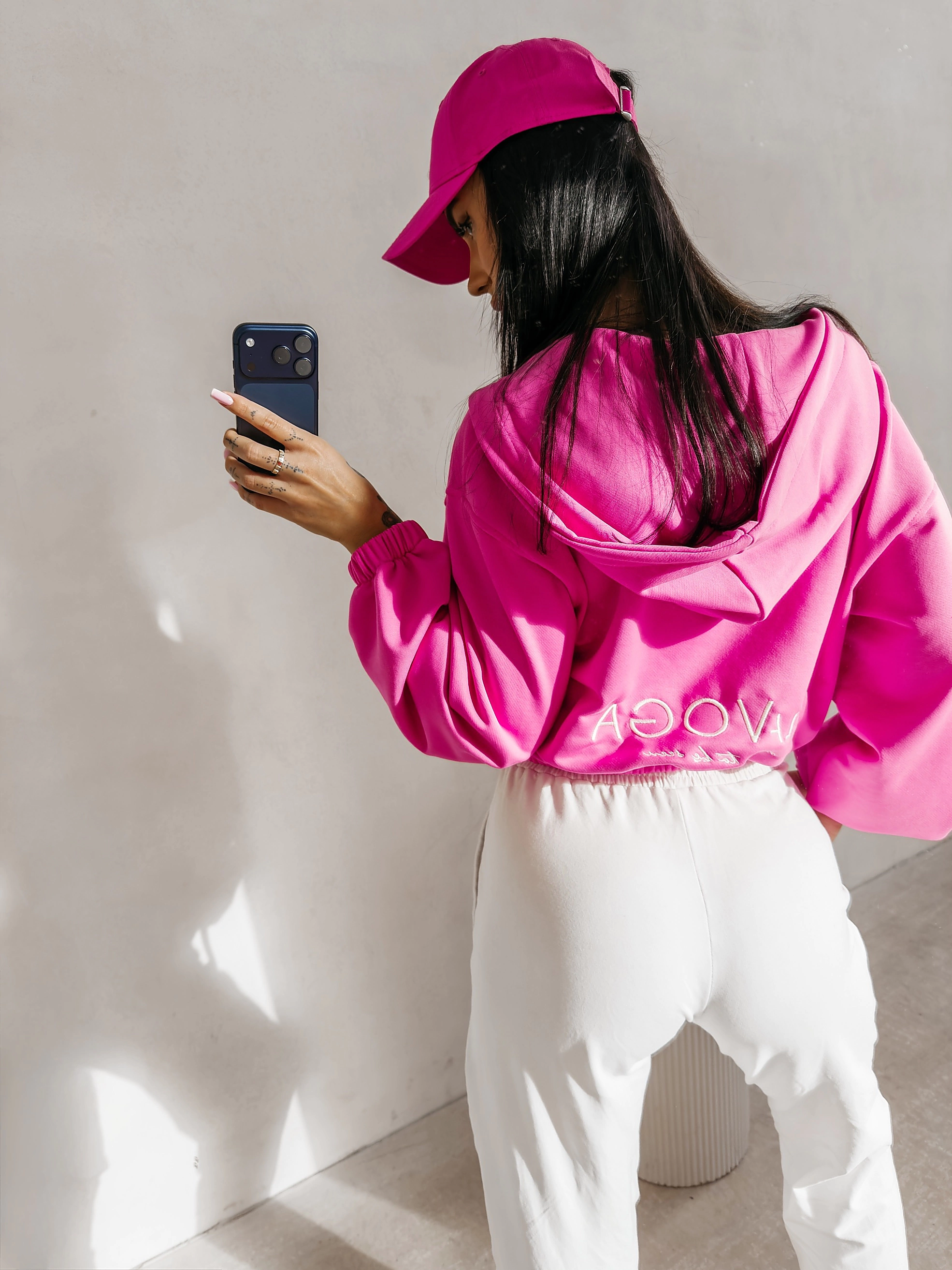 Bluza damska oversize OLAVOGA NERIN - Amarant