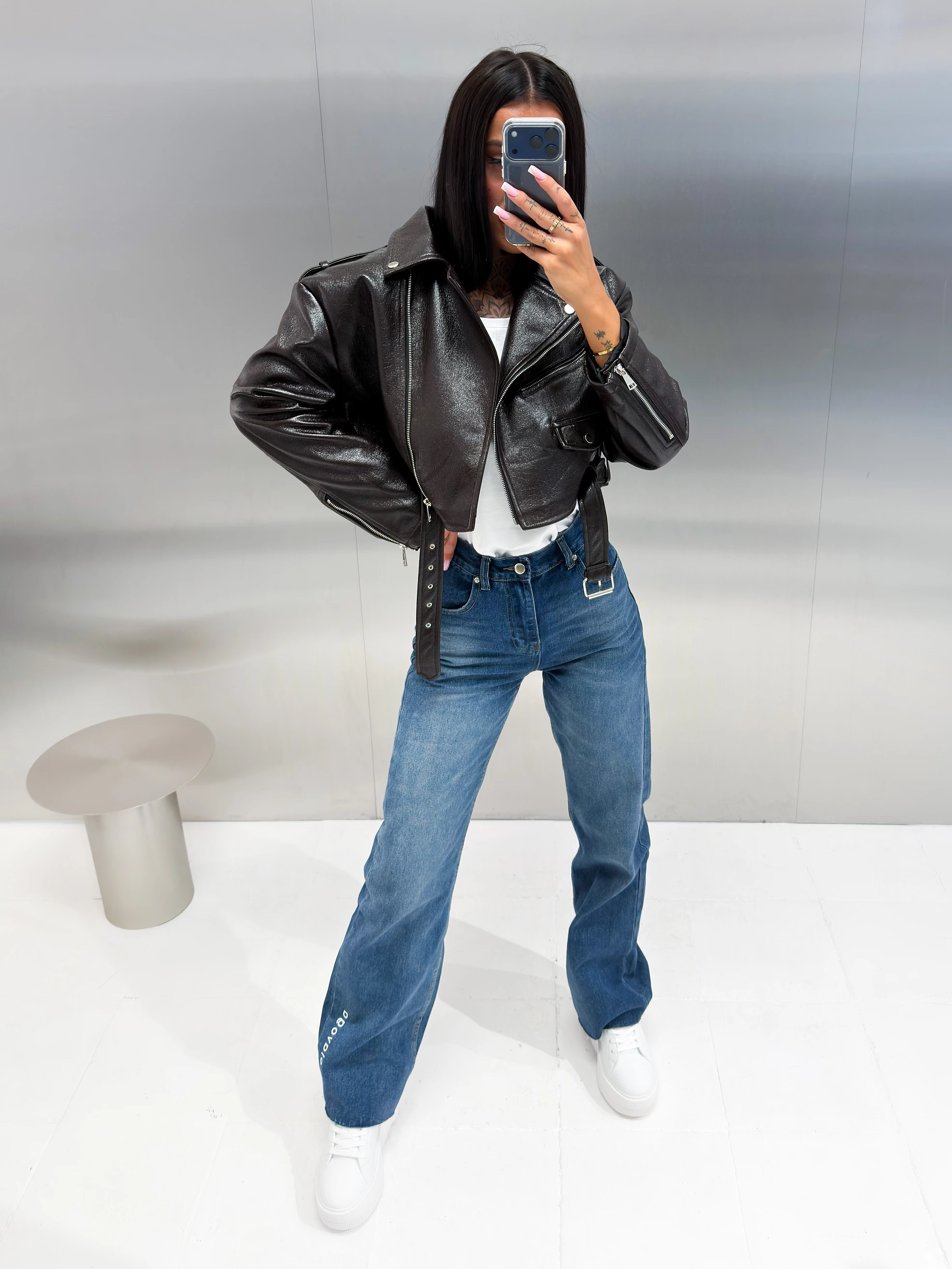 OLAVOGA FEMISTO women’s Ramones-style jacket – Dark brown