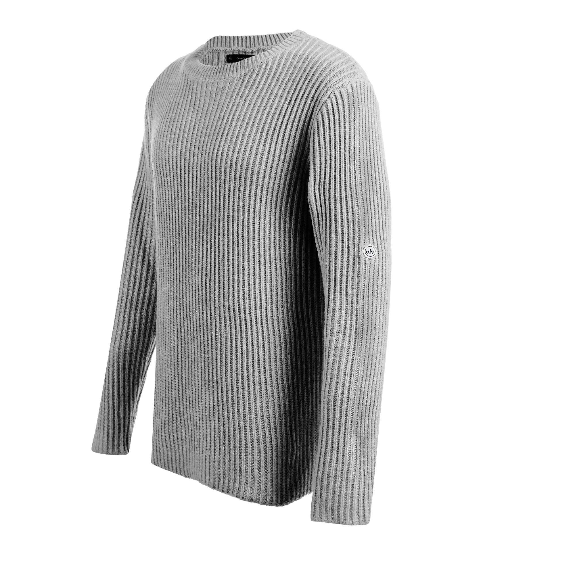 OLAVOGA Men SASIO men’s ribbed jumper – Grey
