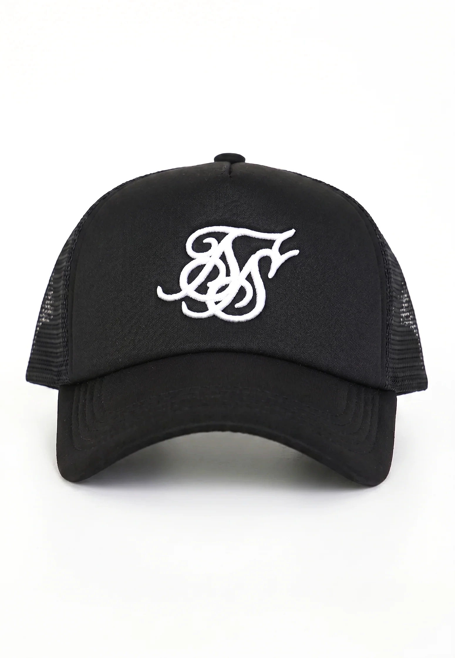 Czapka z daszkiem trucker SIKSILK 29921 - Czarny + Biały