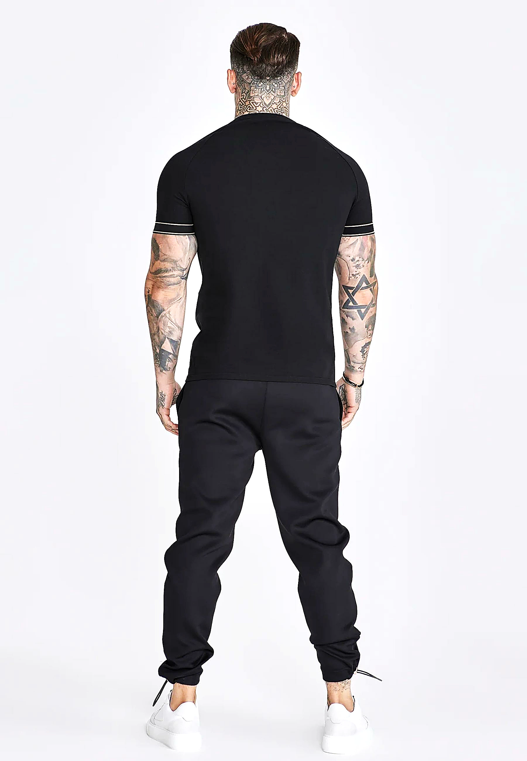 T-shirt męski SIKSILK TECH 28219 - Czarny