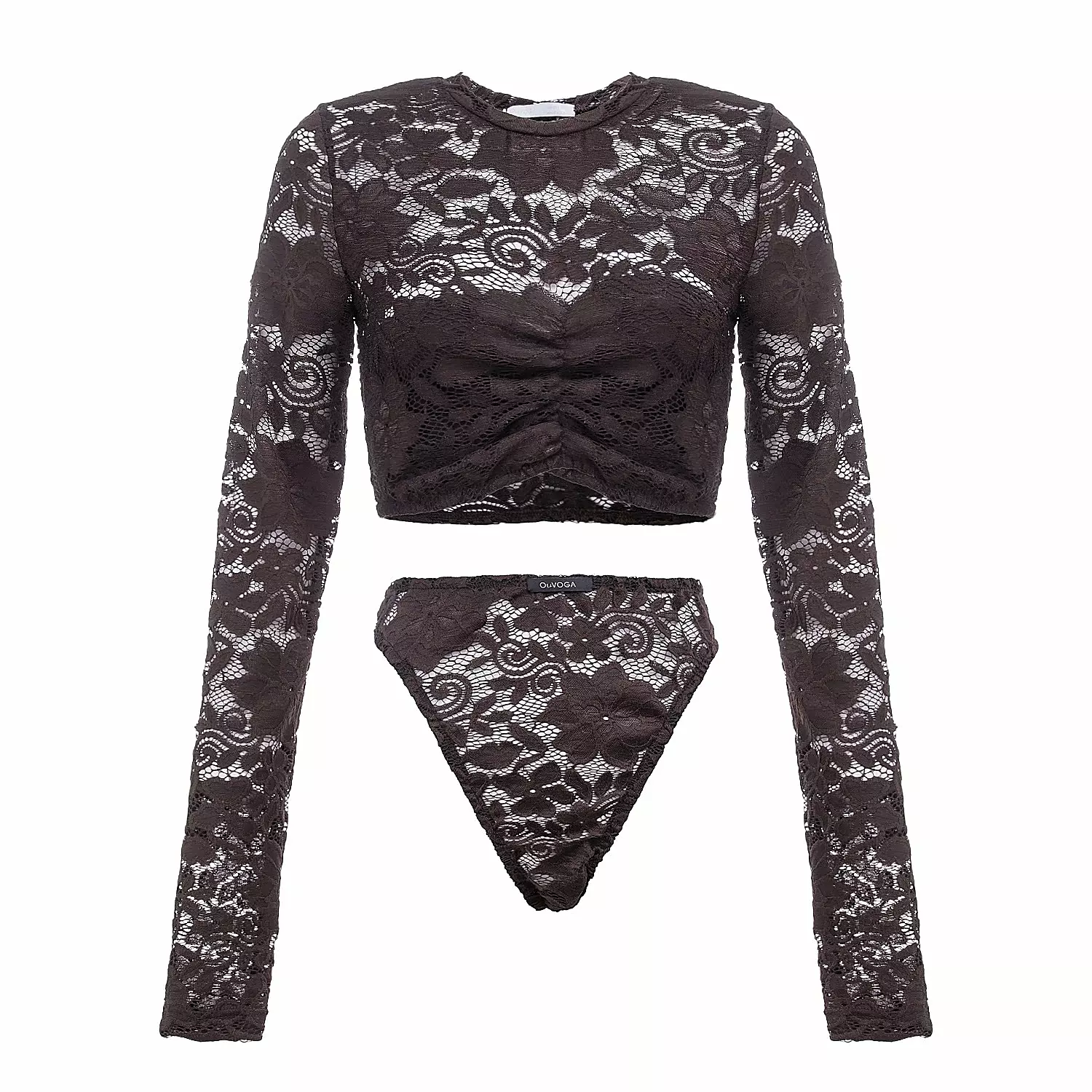 Lace lingerie set OLAVOGA AIRIS - Brown