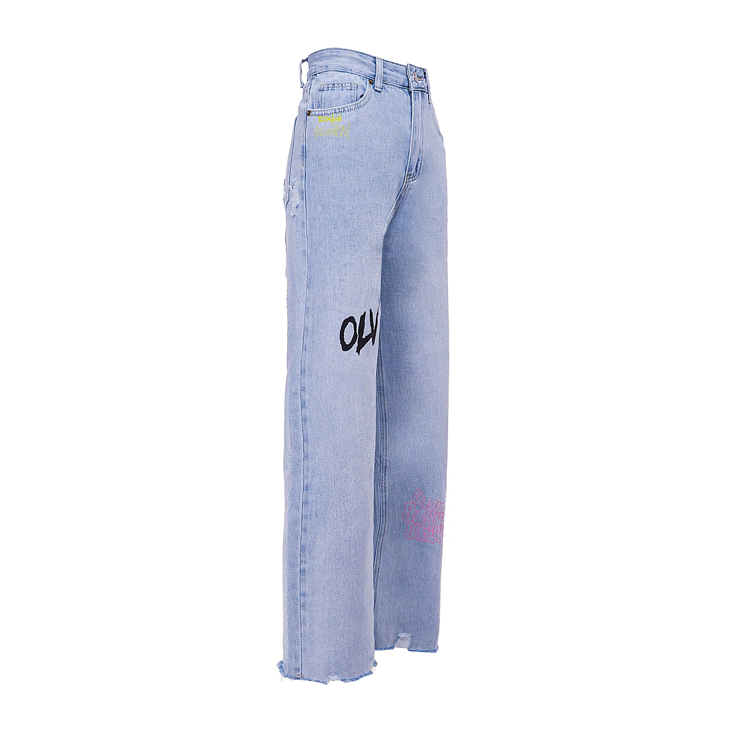 Bedruckte Damenhose OLAVOGA VIVID - Helles Denim