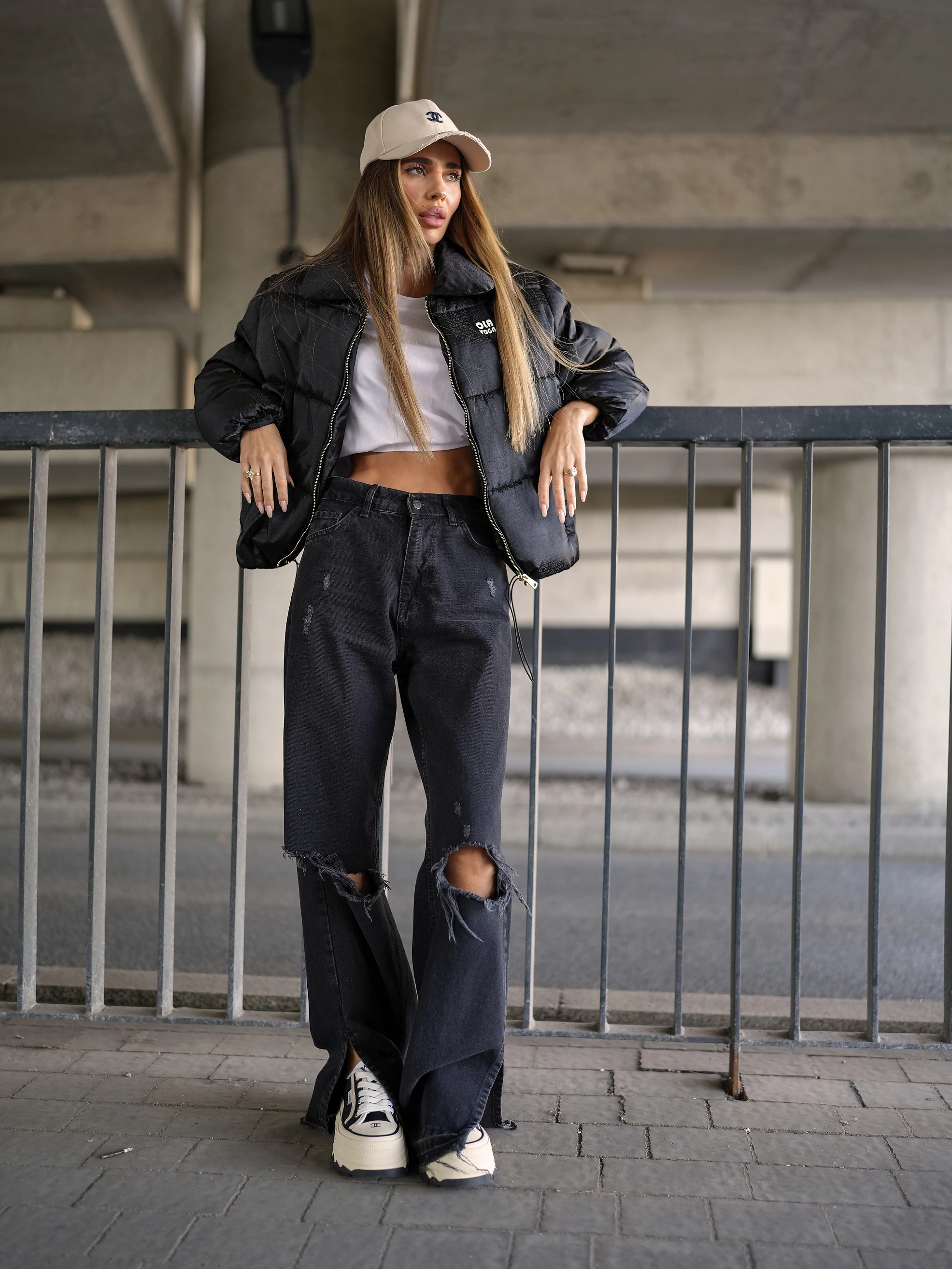 OLAVOGA YUE Steppjacke für Damen - Schwarz