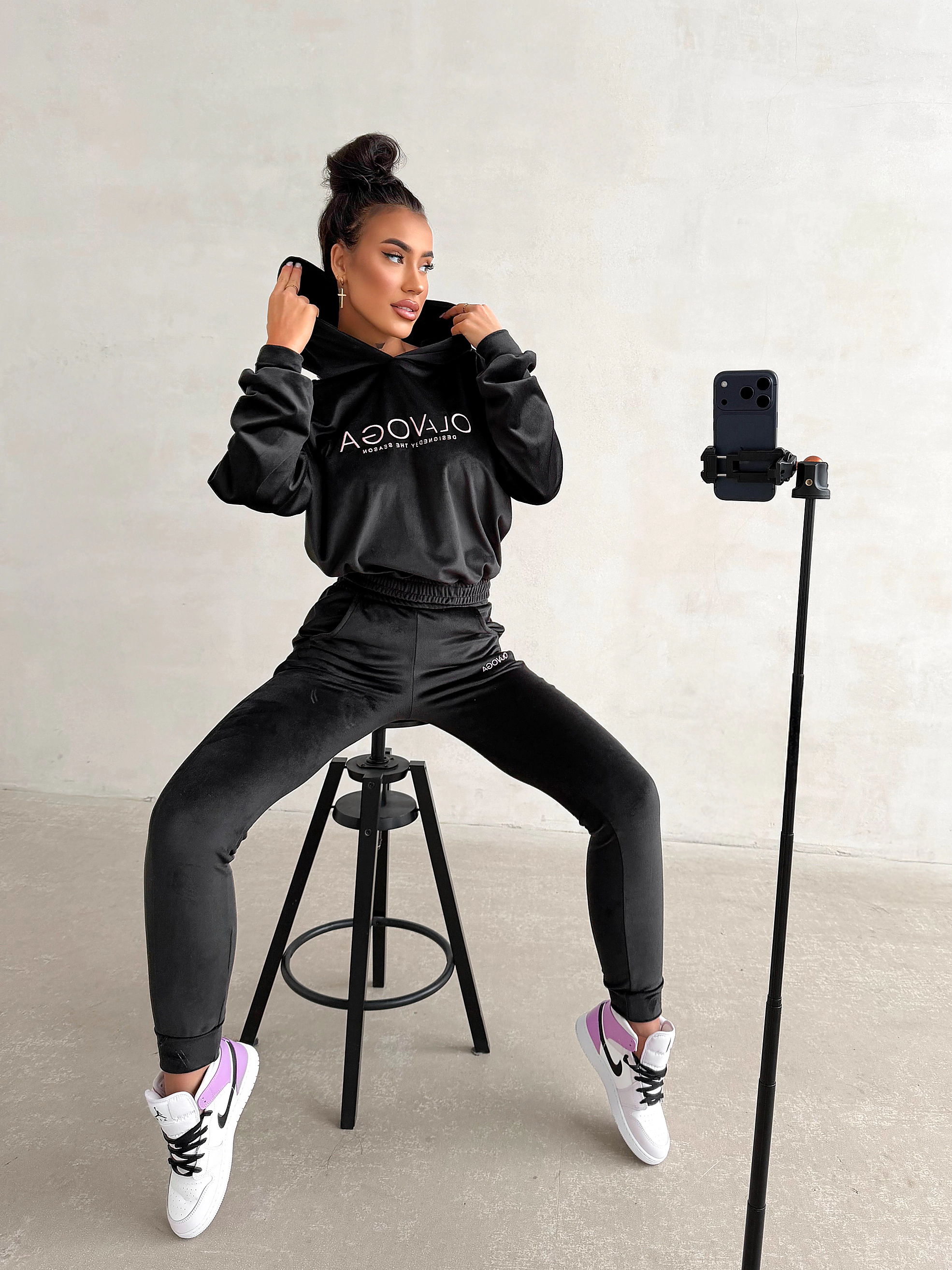 OLAVOGA NEROLI women's tracksuit set - Black