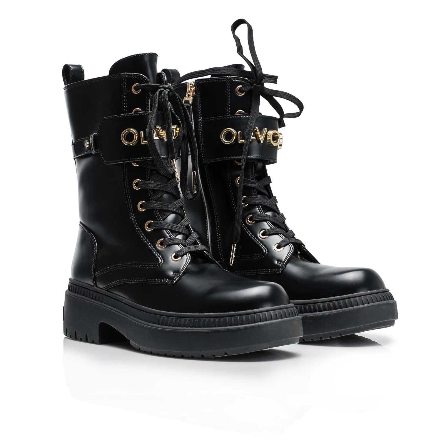 OLAVOGA DICE women's combat boots Black 38 OLAVOGA Online