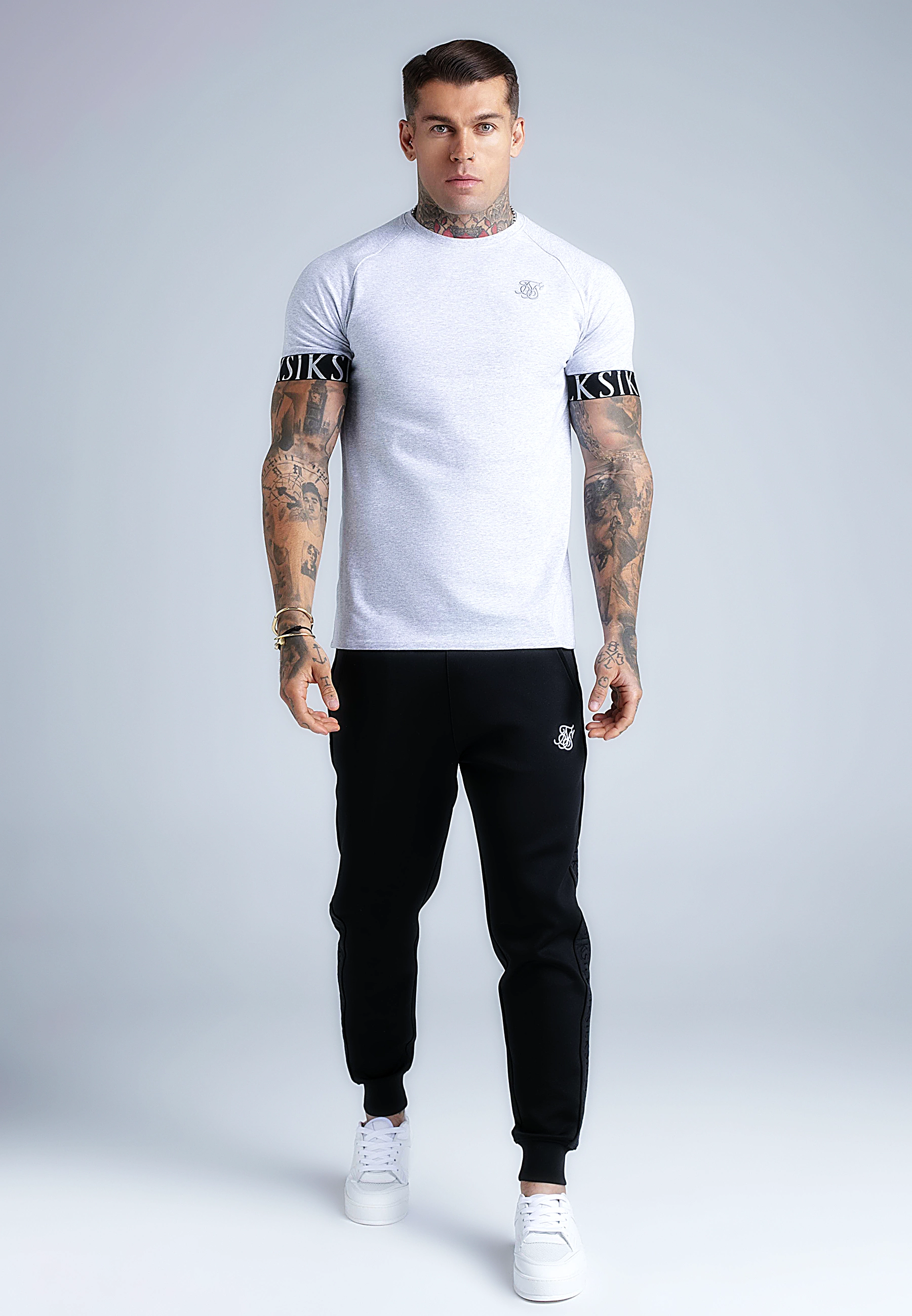 SIKSILK TECH T-Shirt für Herren 28406 - Grau