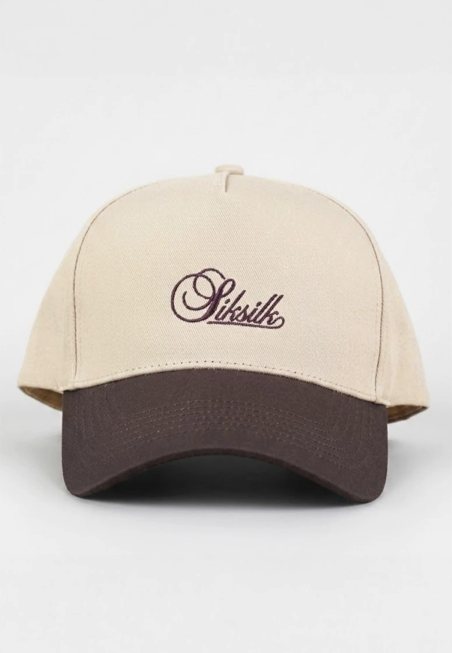 Czapka z daszkiem męska SIKSILK 29919 - Beż + Brąz