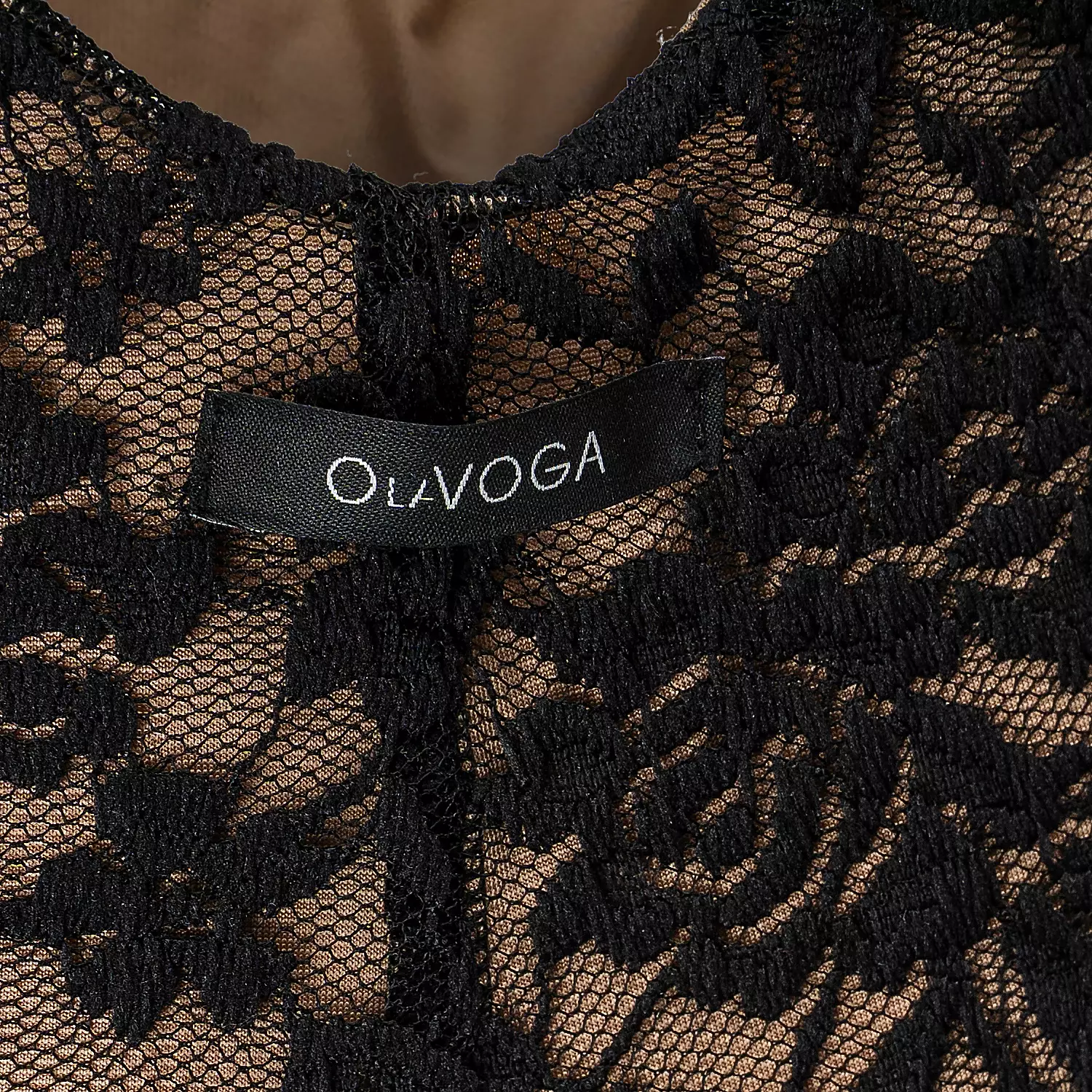 Kombinezon damski koronkowy OLAVOGA PURE FEMME - Czarny