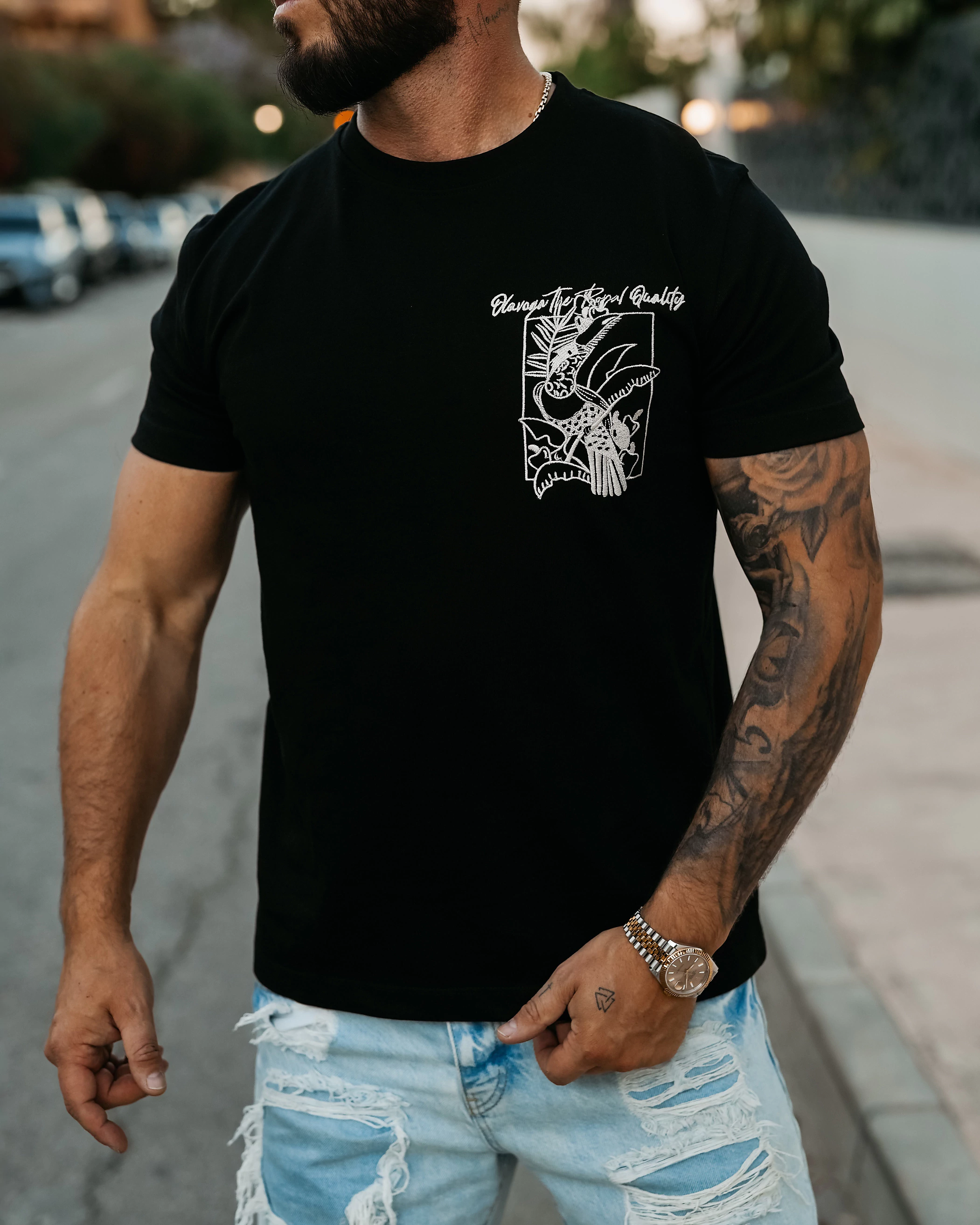 OLAVOGA Men LUXVEENCE T-shirt - Black