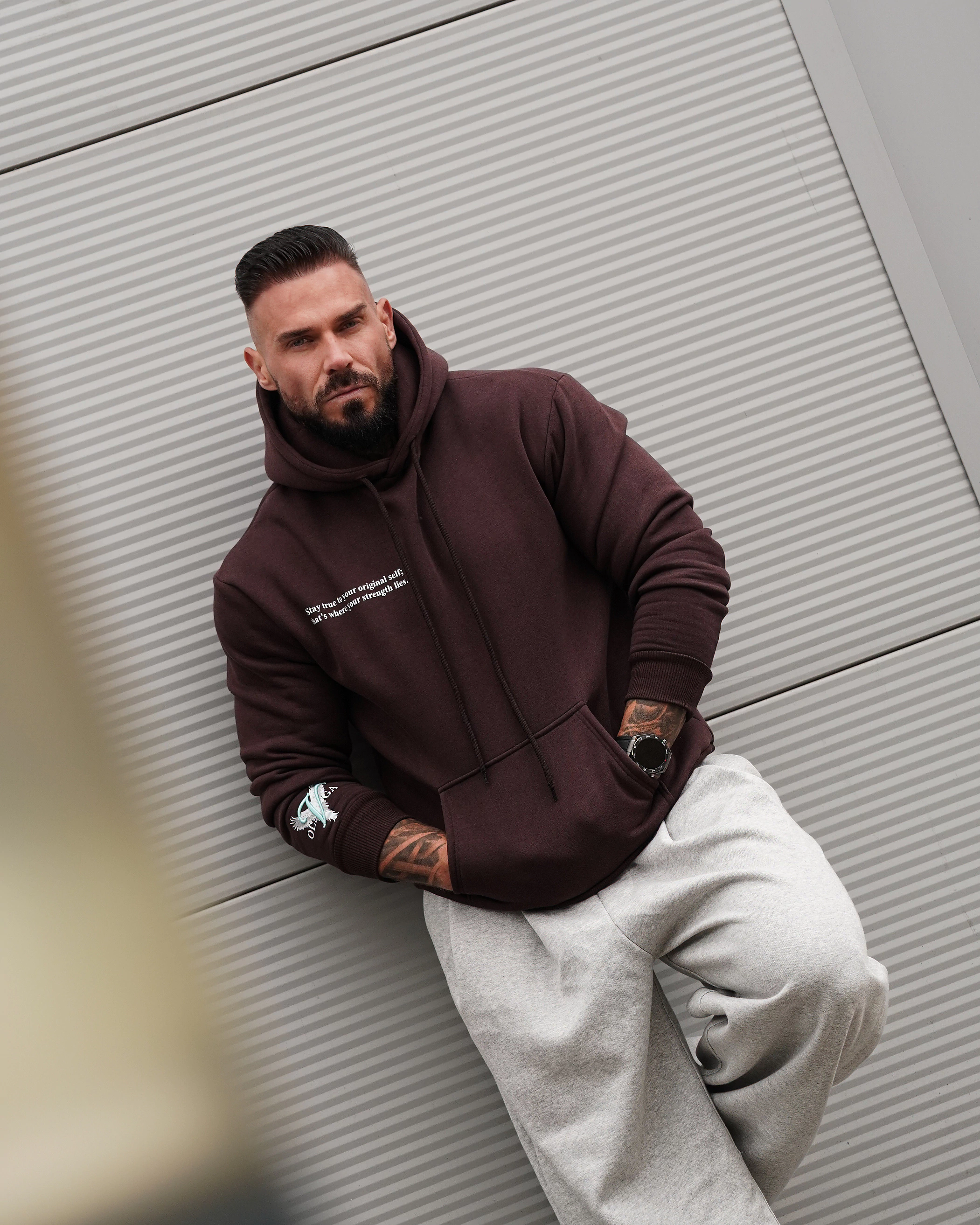 Bluza męska ze skrzydłami OLAVOGA Men EAGLE - Brąz