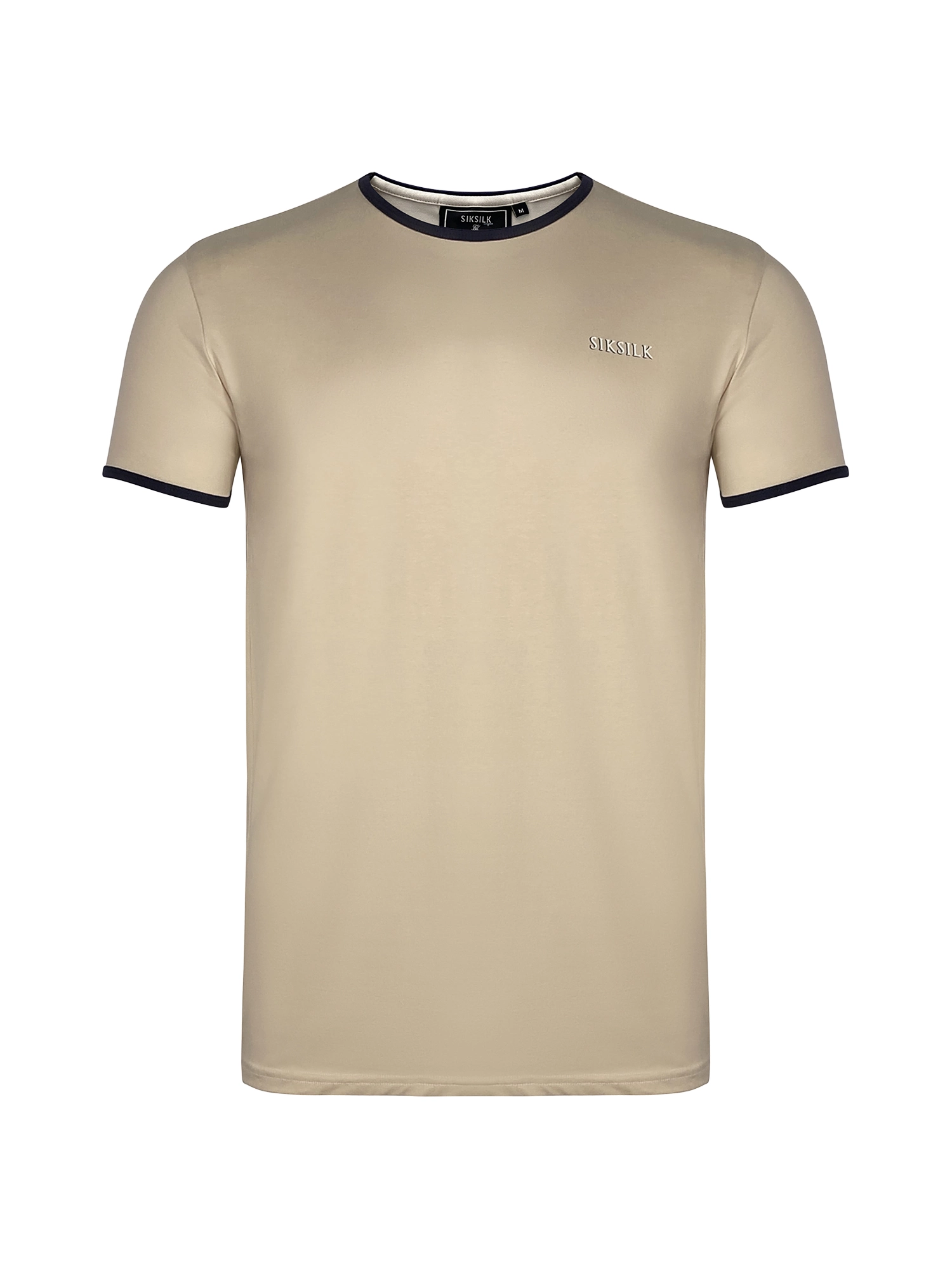 T-shirt męski SIKSILK RINGER 28755 - Écru