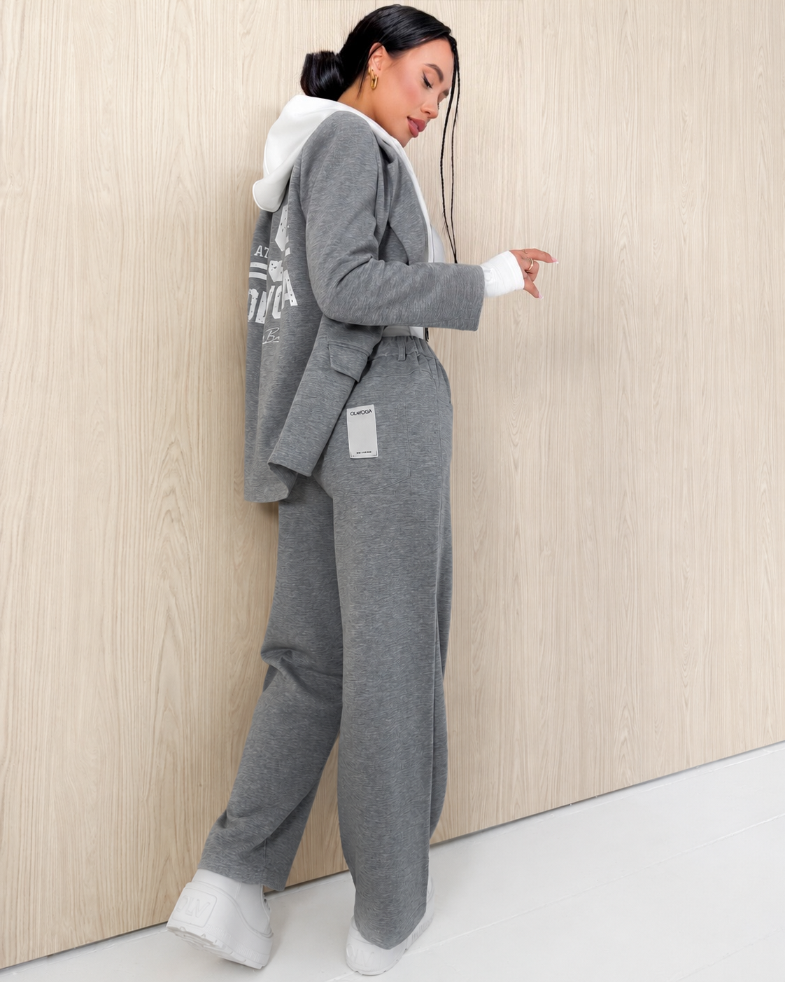 OLAVOGA VELMIRA PANTS – Women’s wide-leg trousers – Grey