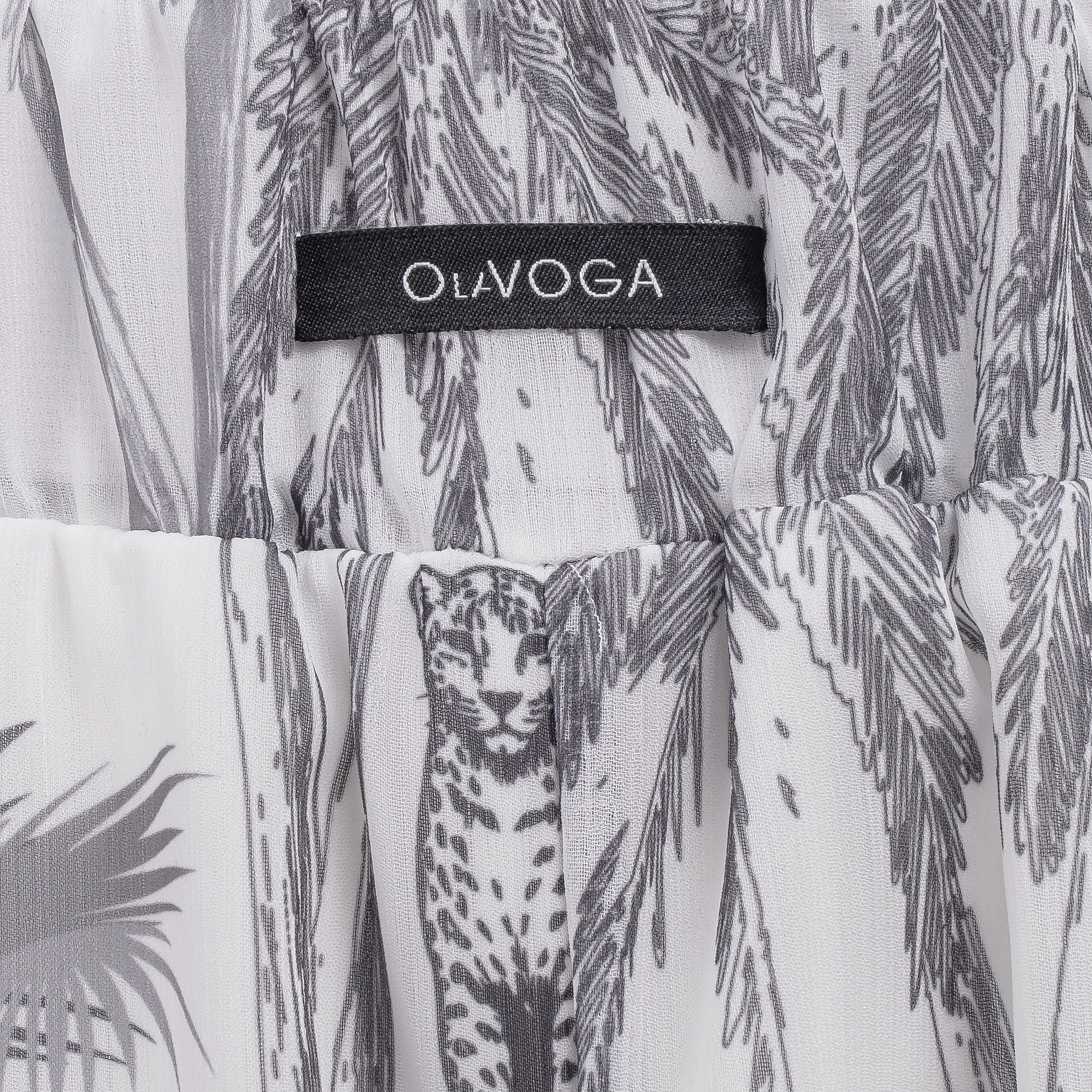 Komplet damski hiszpanka wide leg z motywem OLAVOGA VIVRA - Savanna