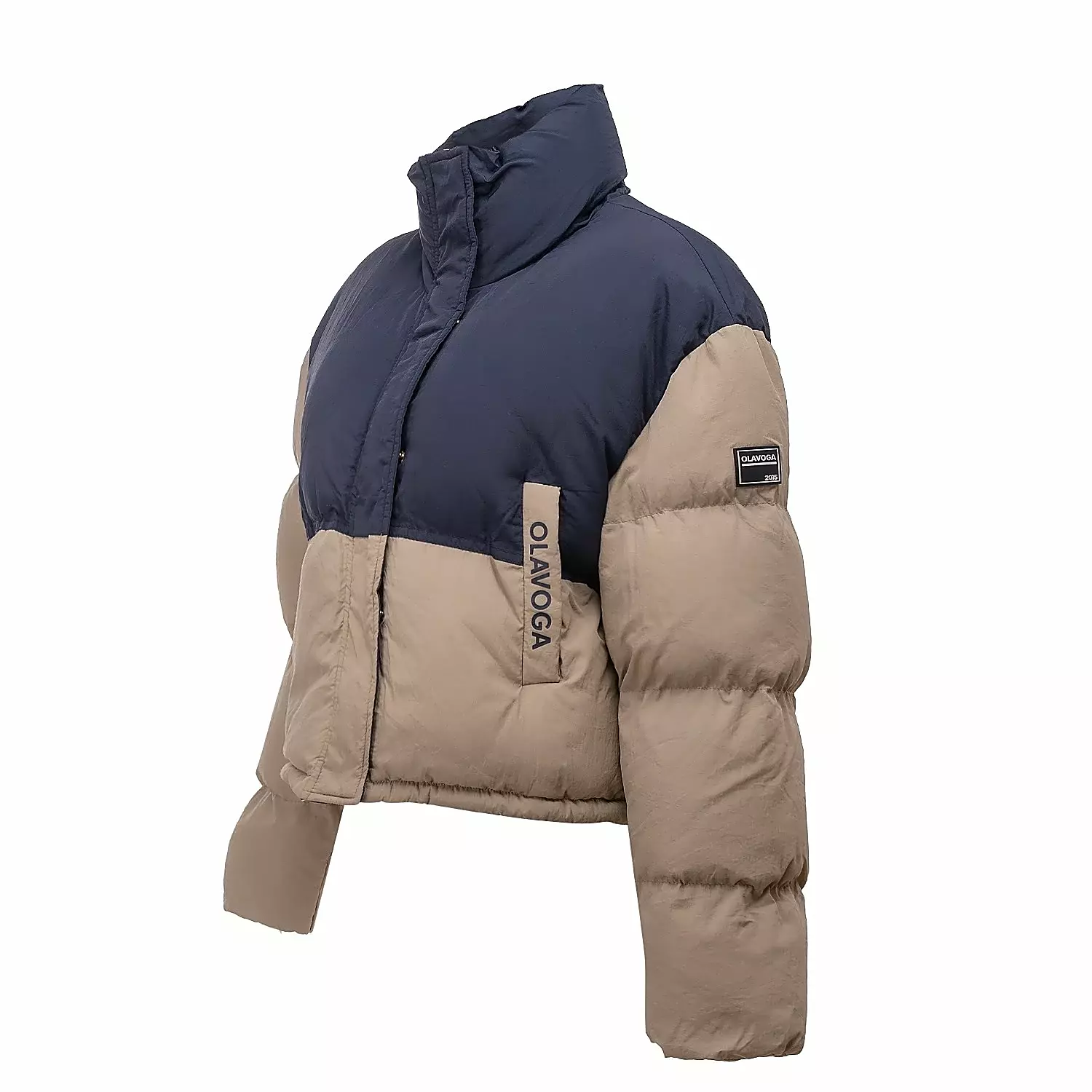Kurze Damen-Steppjacke OLAVOGA KIAR - Marineblau