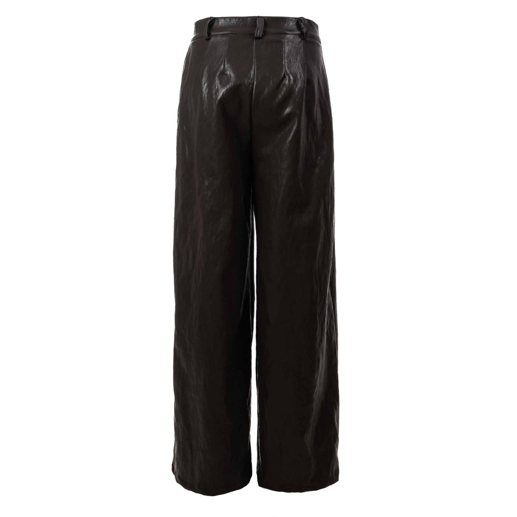 Damenhose aus Kunstleder OLAVOGA STEP – Khaki