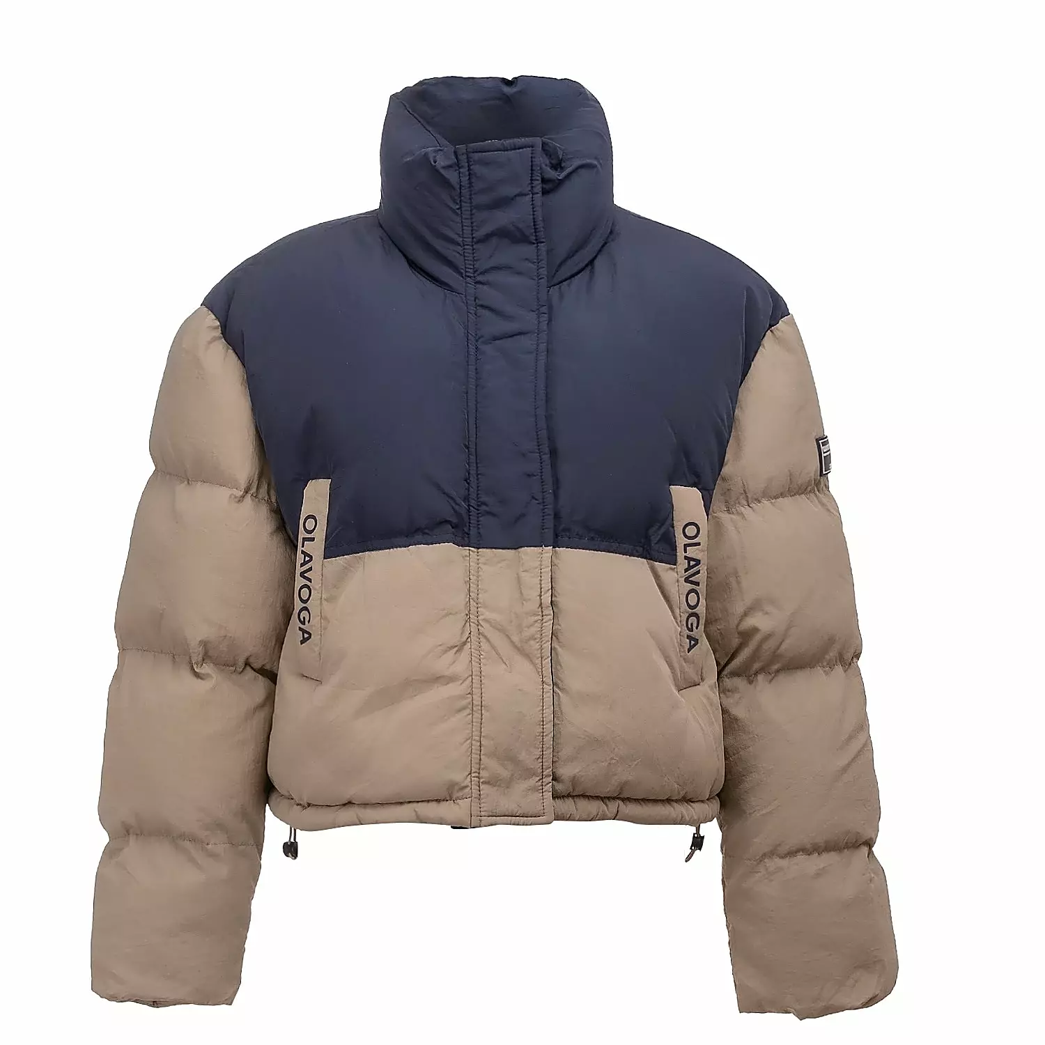 Kurze Damen-Steppjacke OLAVOGA KIAR - Marineblau