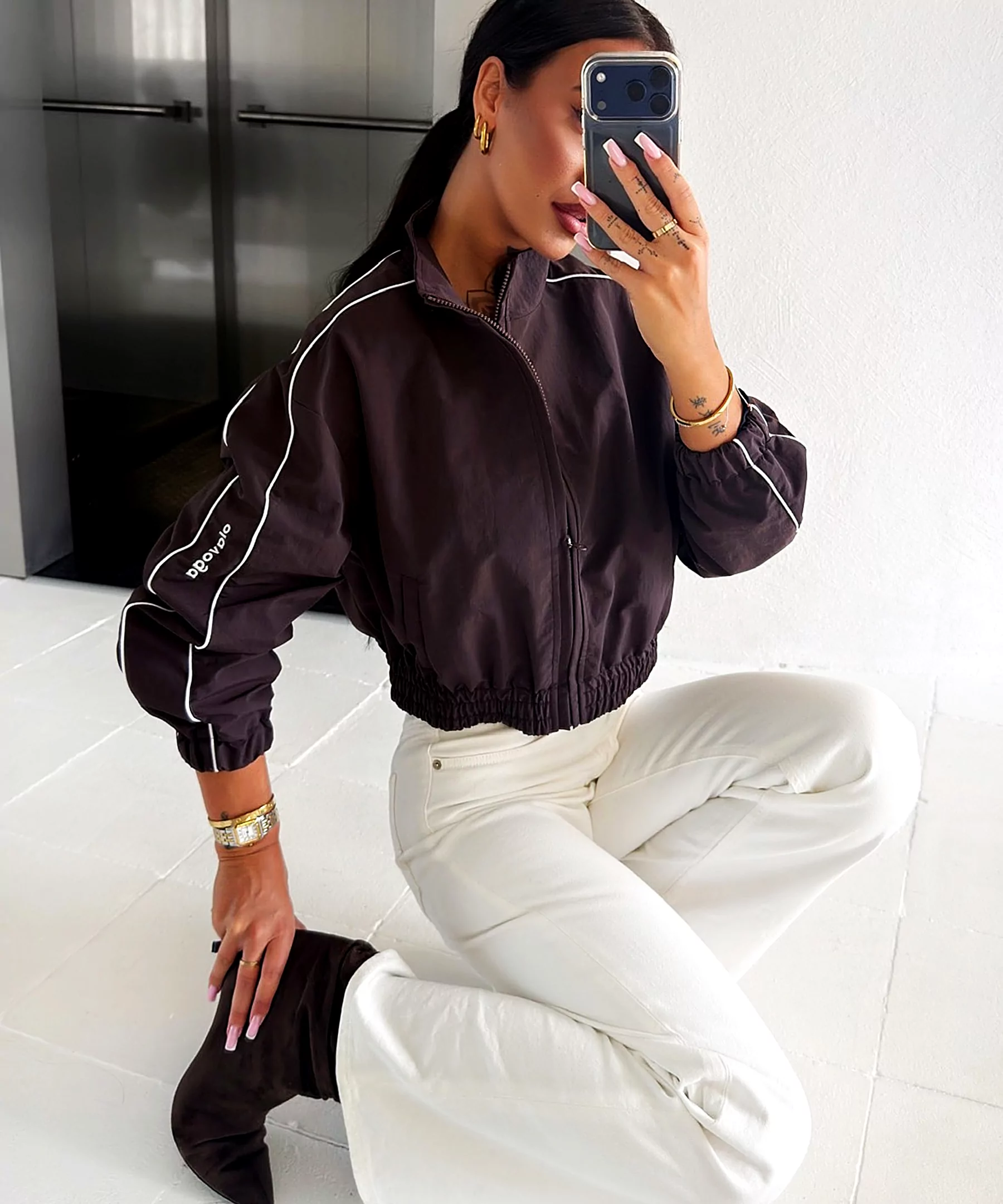 OLAVOGA EDIT women’s streetwear jacket – Brown