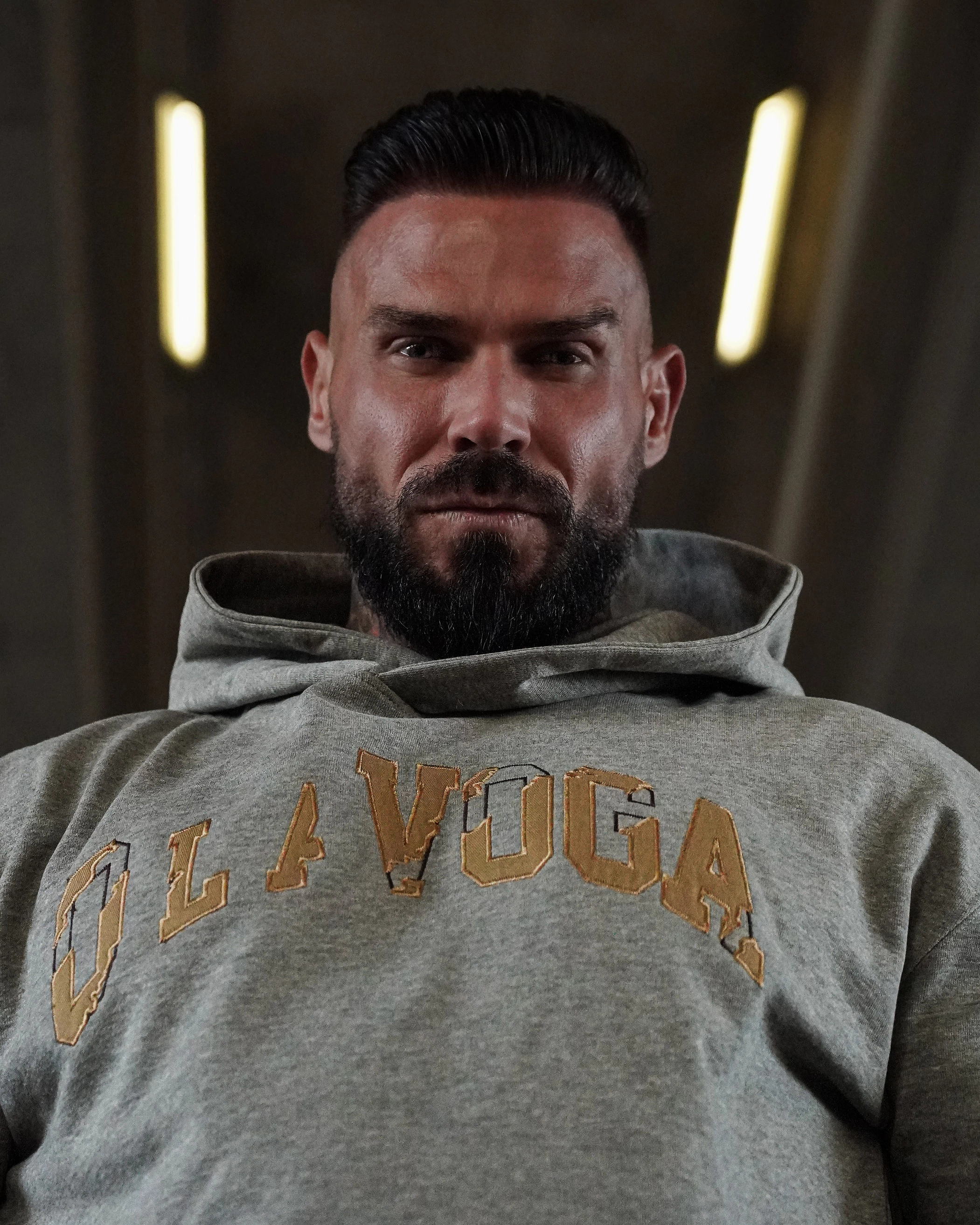 Bluza męska z kapturem OLAVOGA Men FLYTION - Szary