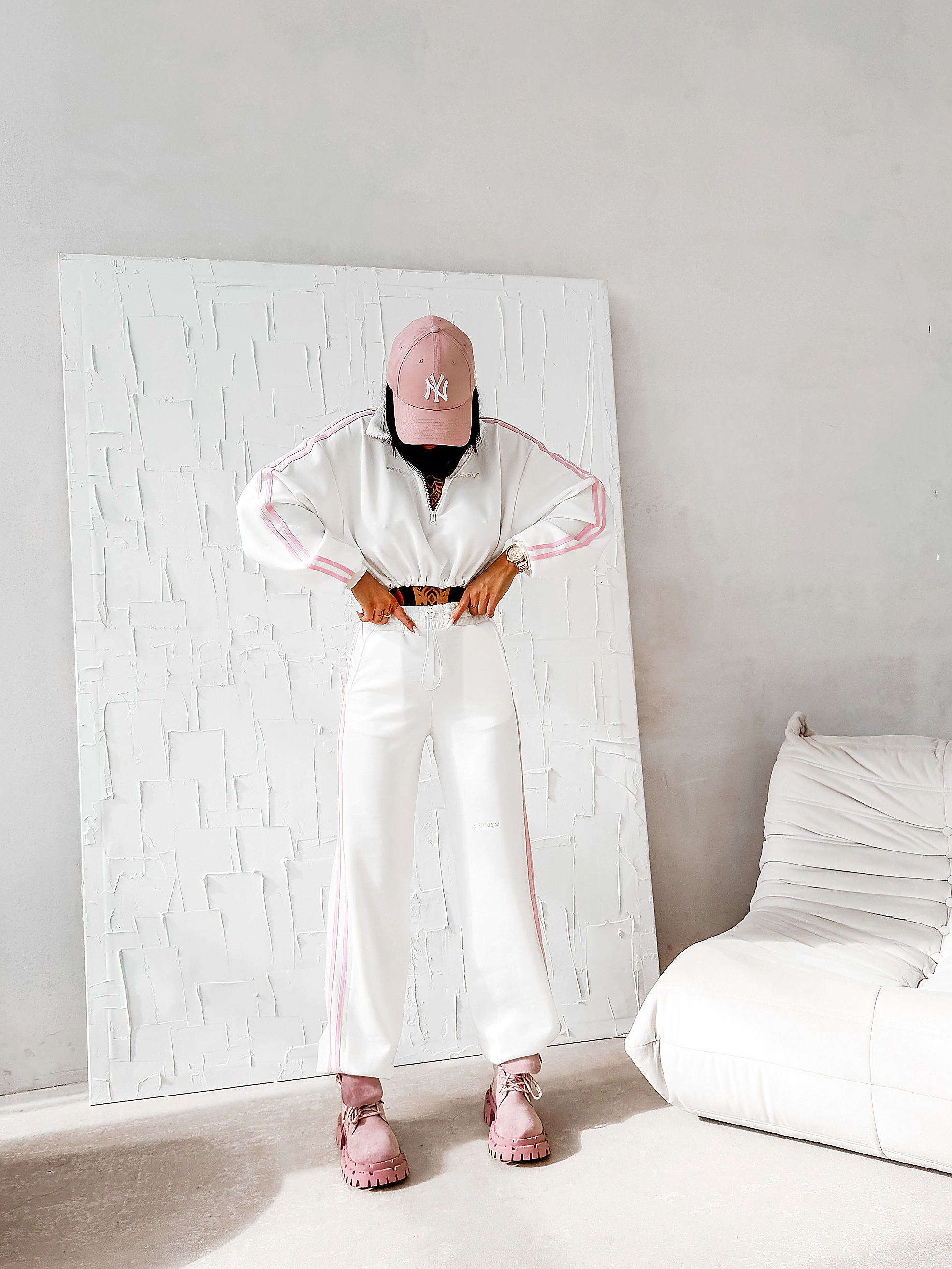 OLAVOGA FINE FORM zip collar set - Écru