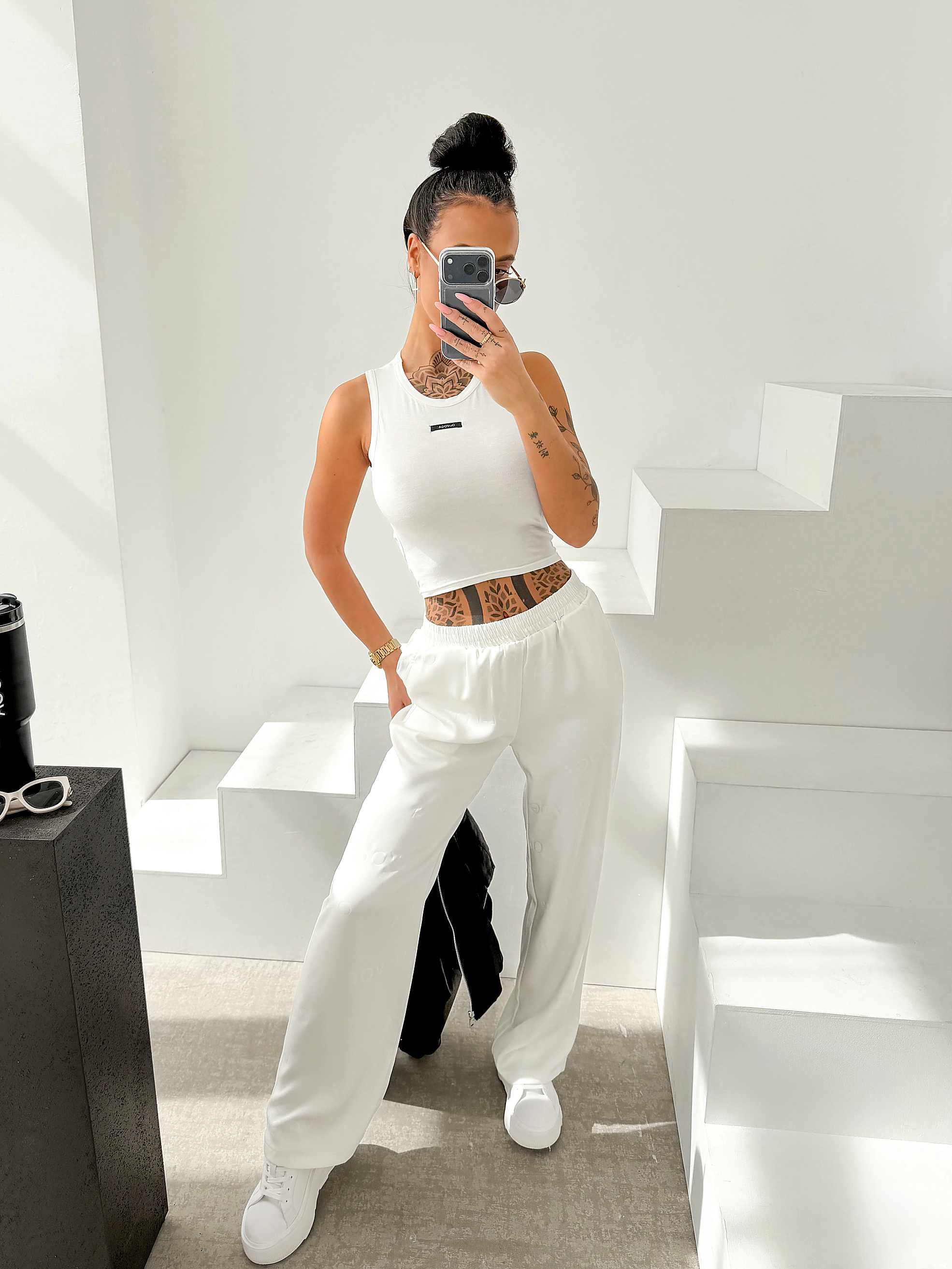 Spodnie damskie OLAVOGA LUXE LOUNGE - Écru