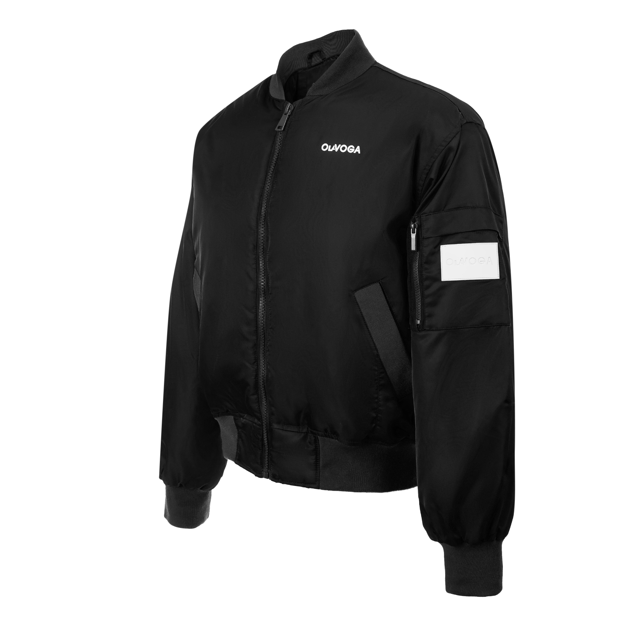 Kurtka męska bomber OLAVOGA Men WOOLY MEN 2.0 - Czarny