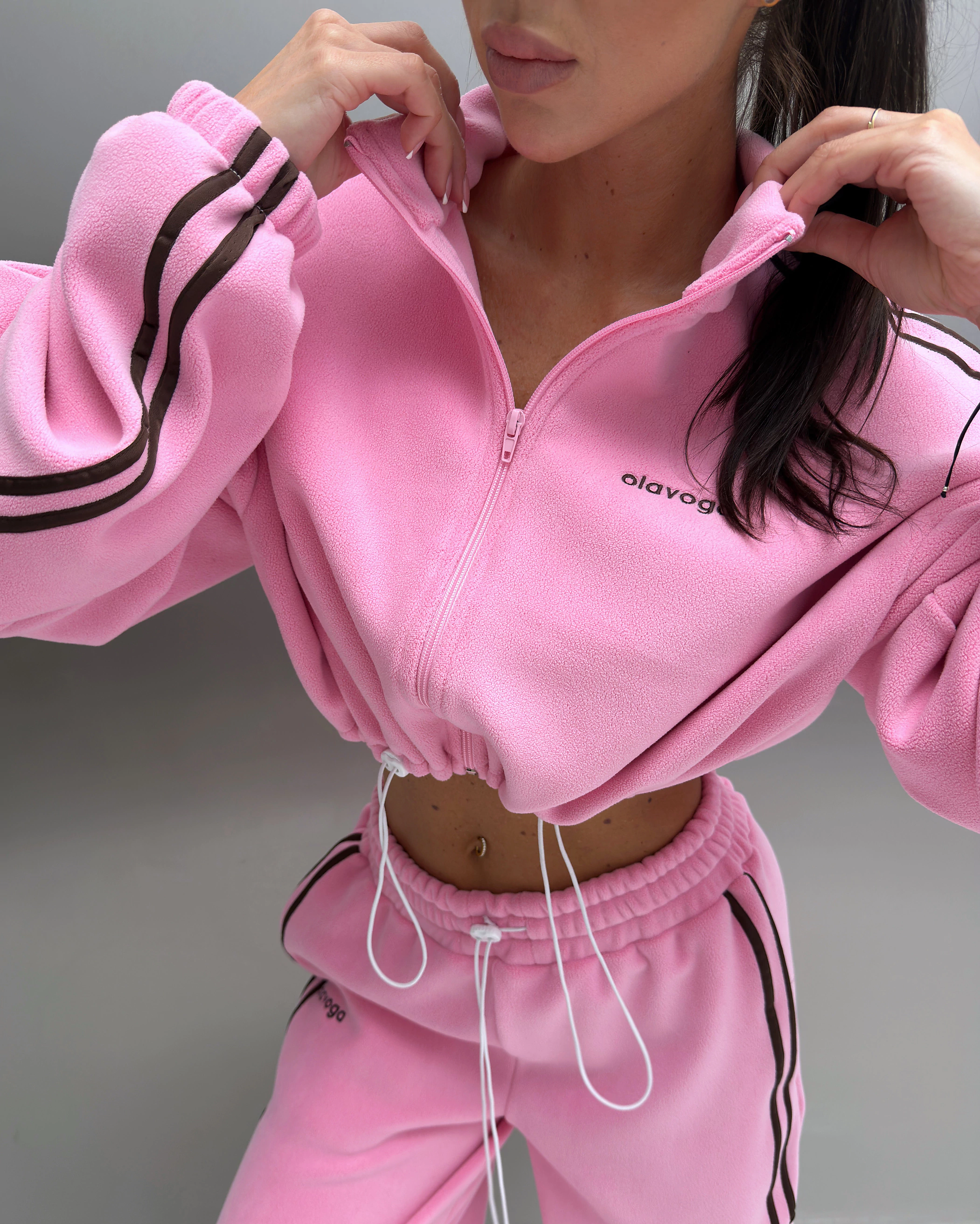 Women's side-stripe set OLAVOGA STREETY - Pink