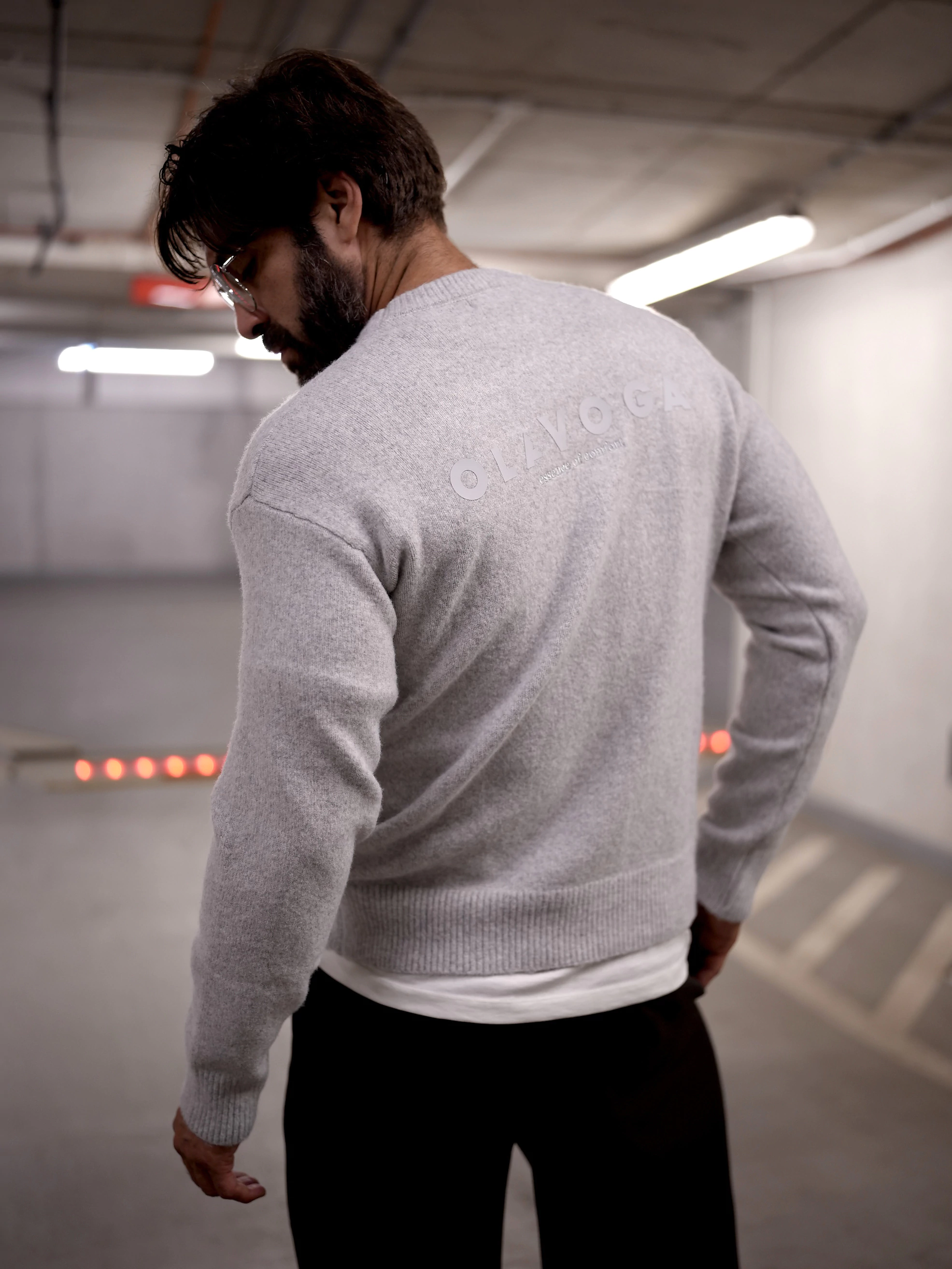 Sweter męski OLAVOGA Men CAIRO - Szary