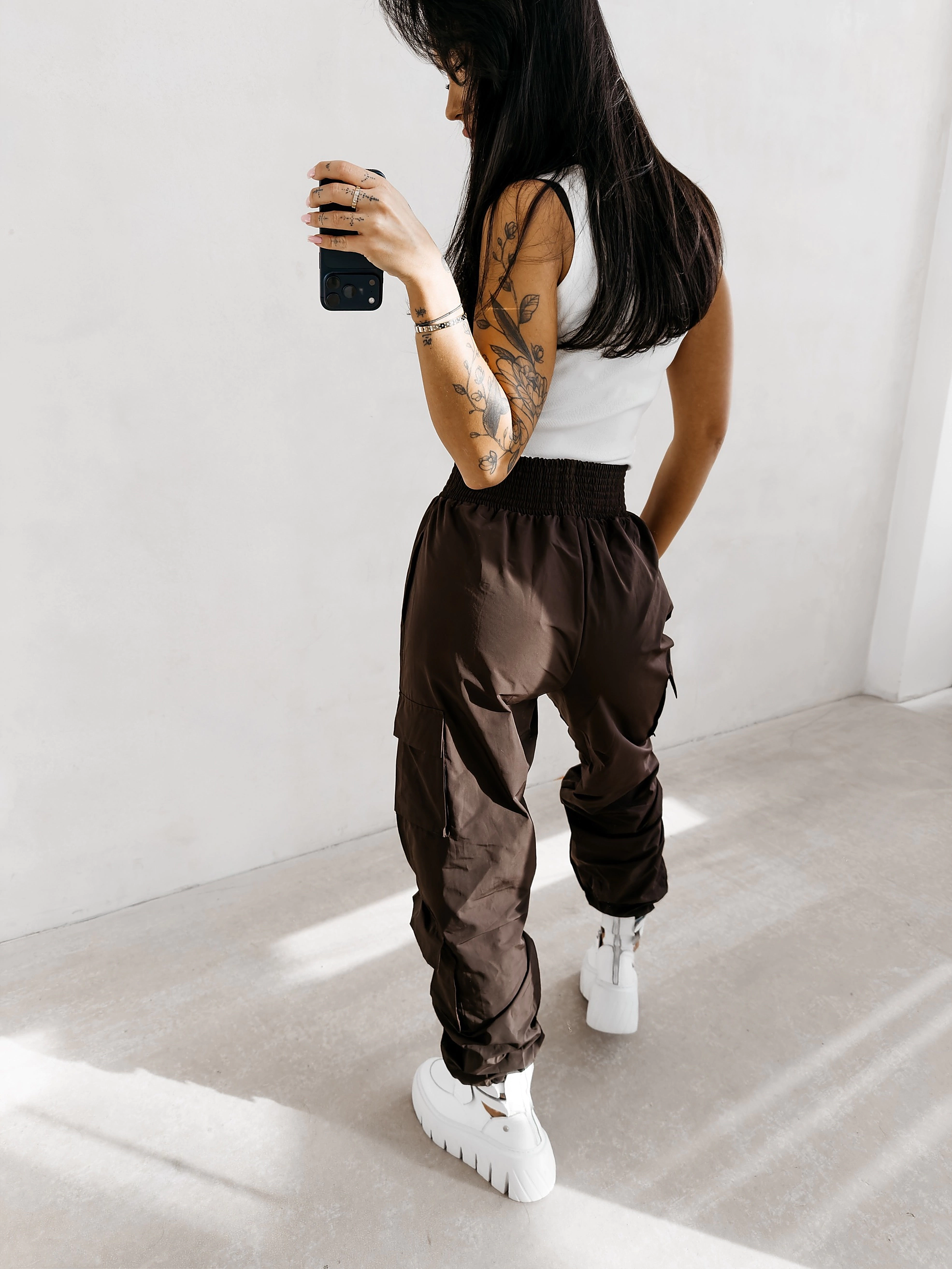 Streetwear-Hose für Damen OLAVOGA BURNT SIENNA PANTS - Braun
